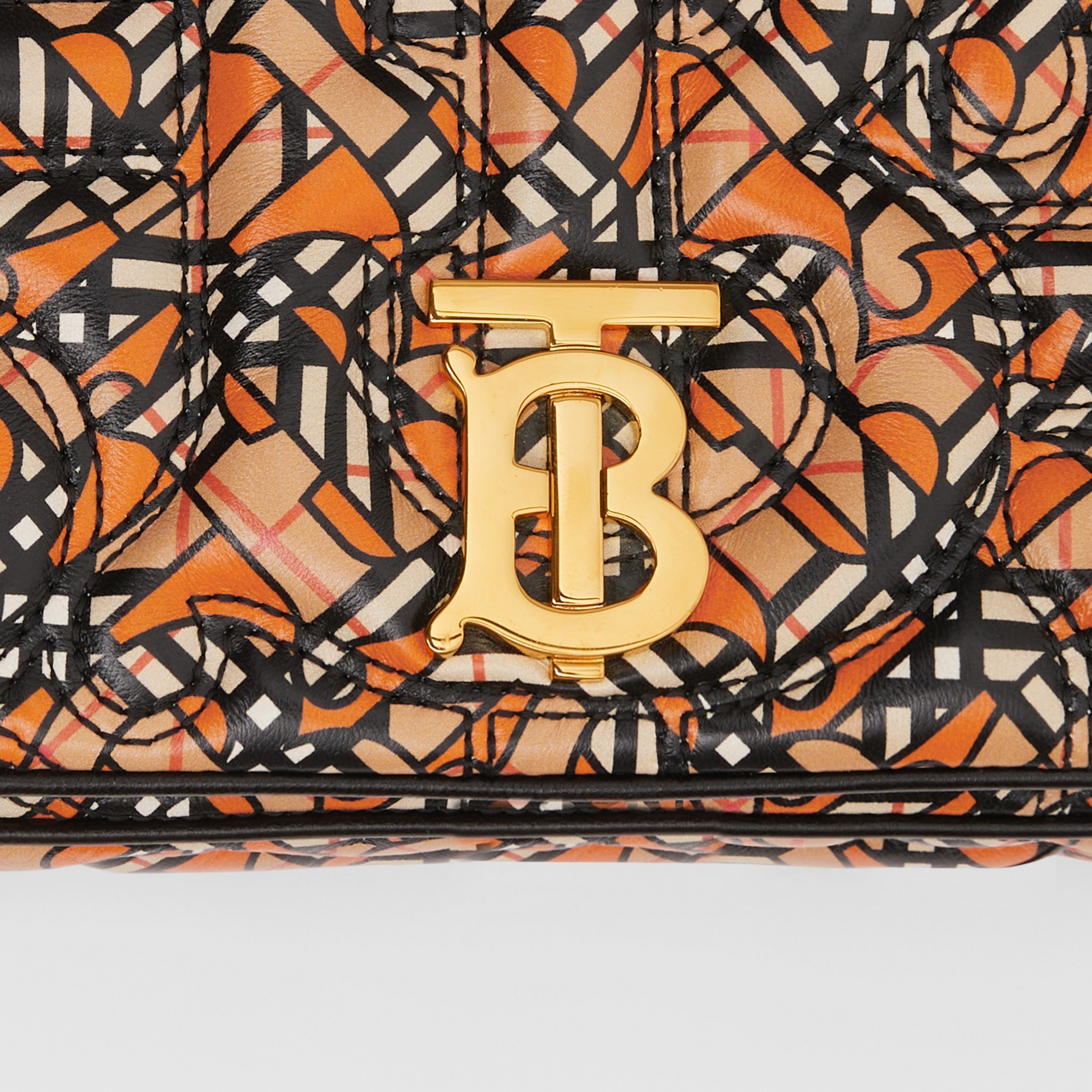 Small Monogram Print Quilted Lambskin Lola Bag in Multicolour - Women | Burberry® Official - 4