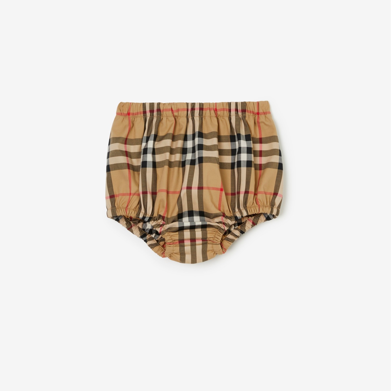 Check Cotton Dress with Bloomers in White - Children | Burberry® Official