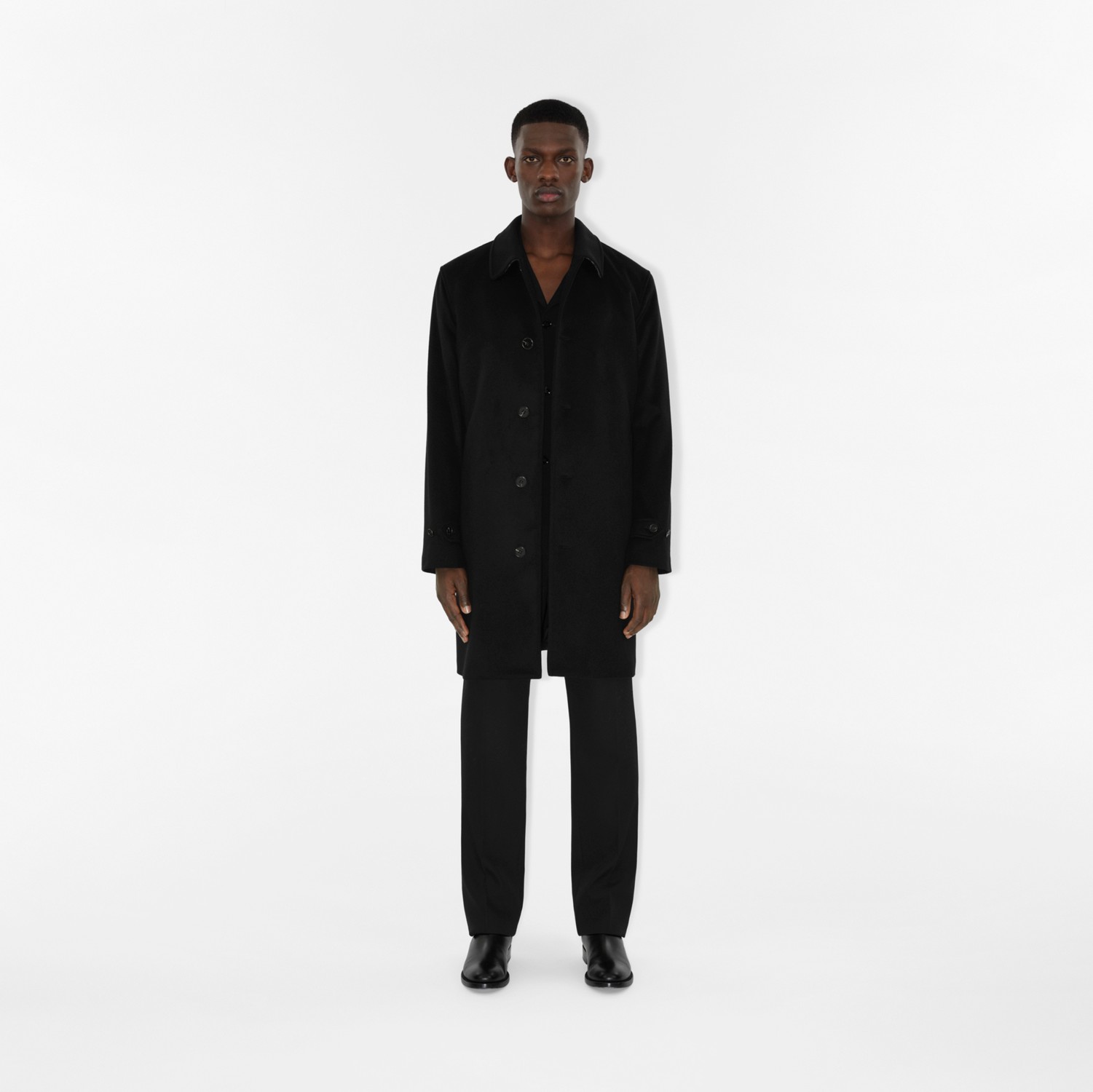 Car coat de cashmere (Preto) - Homens | Burberry® oficial
