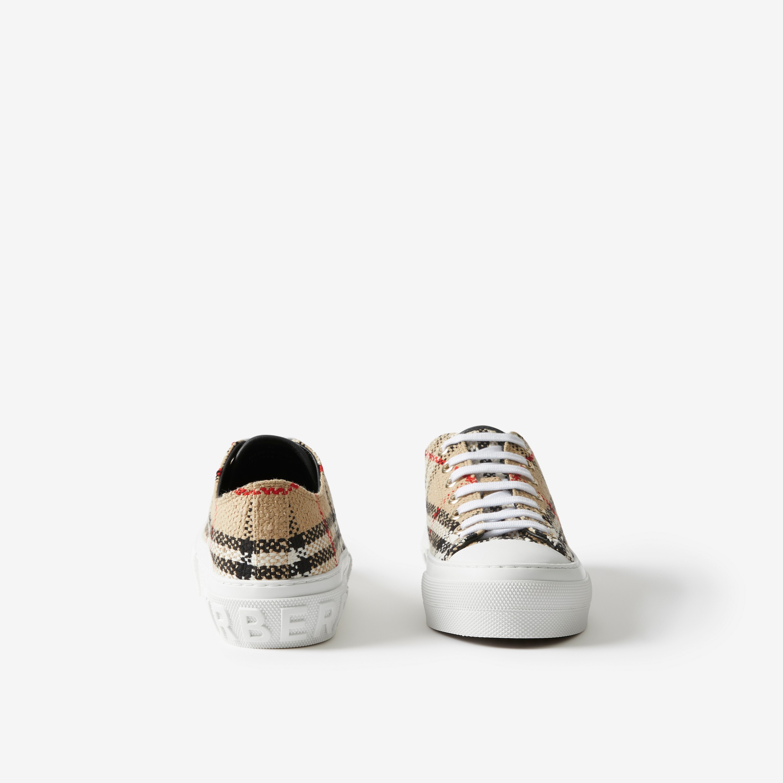 Vintage Check Bouclé Sneakers in Archive Beige - Women | Burberry® Official - 4