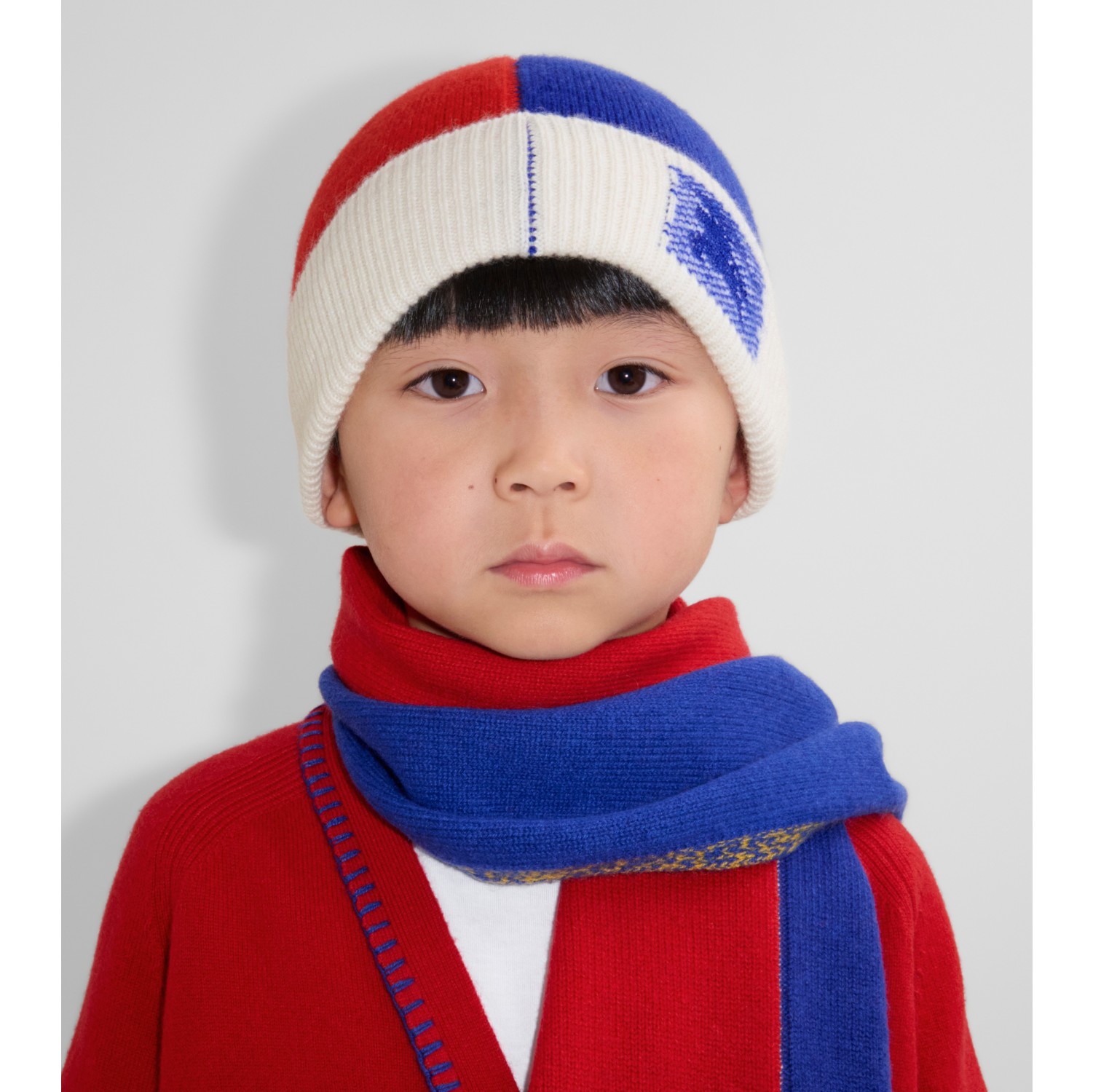 Colour Block Cashmere Beanie