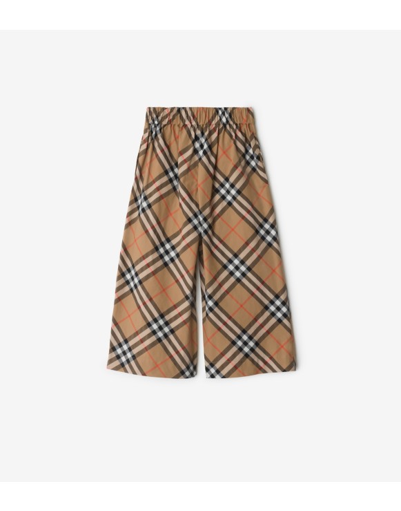 Check Cotton Trousers