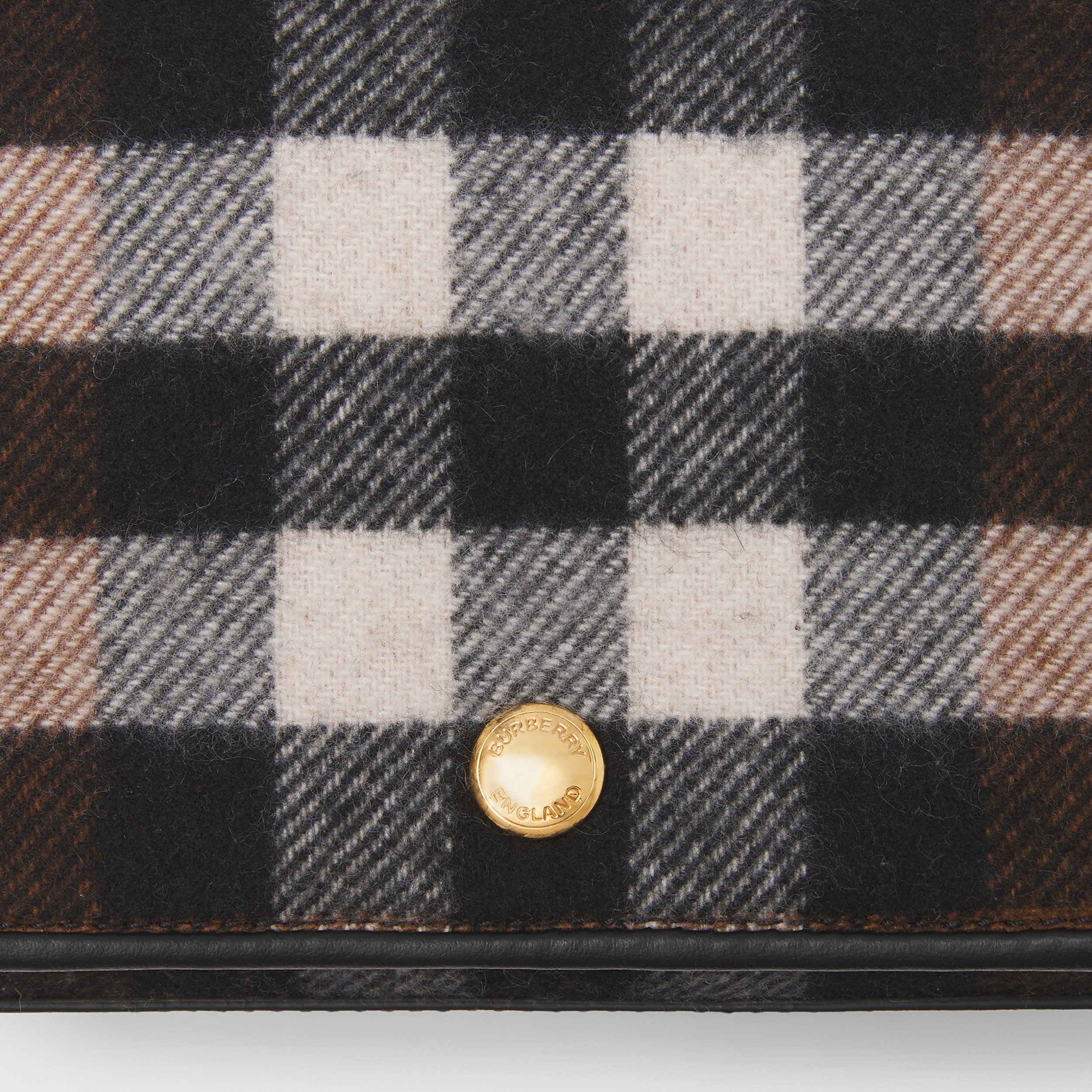 Small Check Cashmere Crossbody Bag in Birch Brown - Women | Burberry® Official - 2