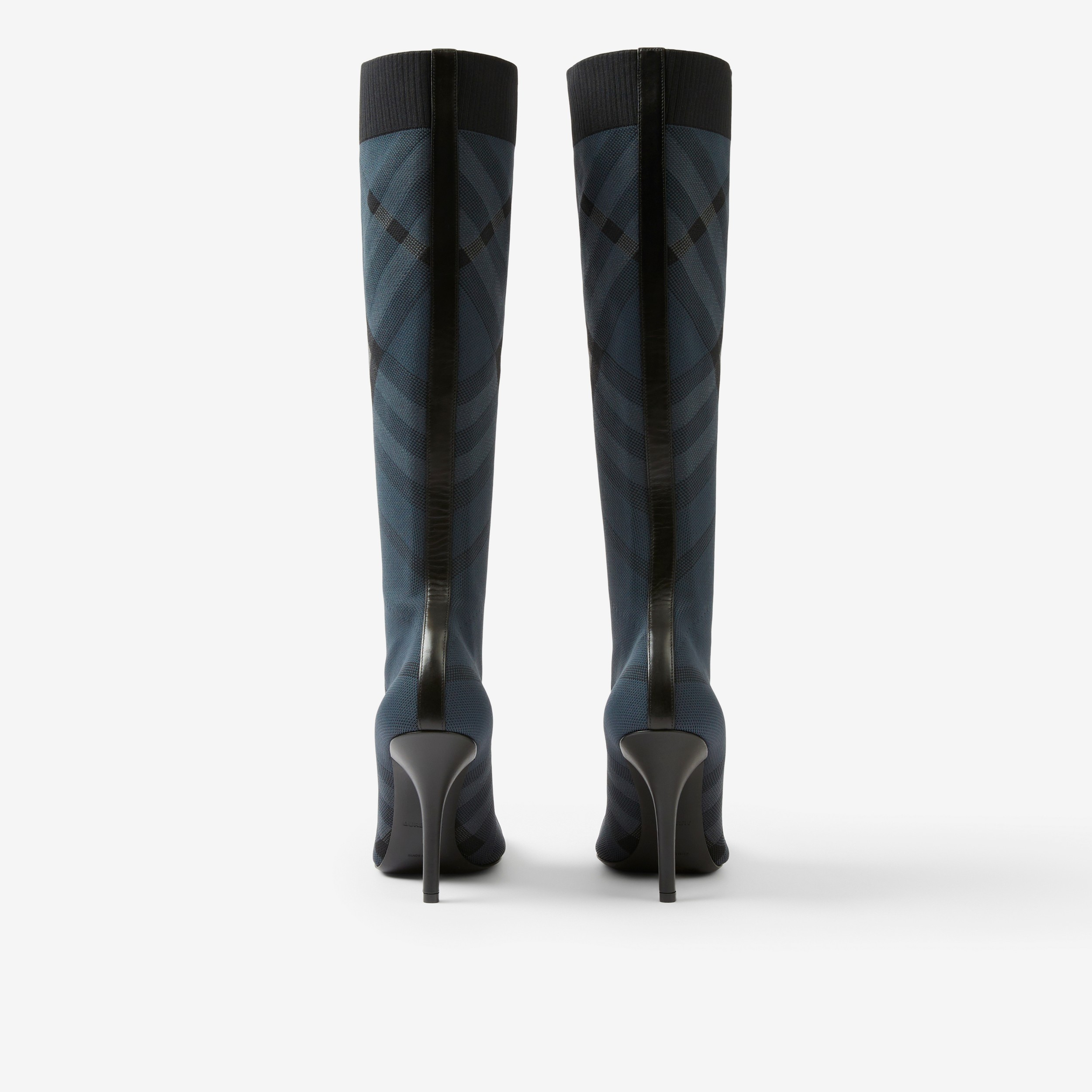 Botas de calcetín en punto Check (Gris Marengo/gris) - Mujer | Burberry® oficial - 3