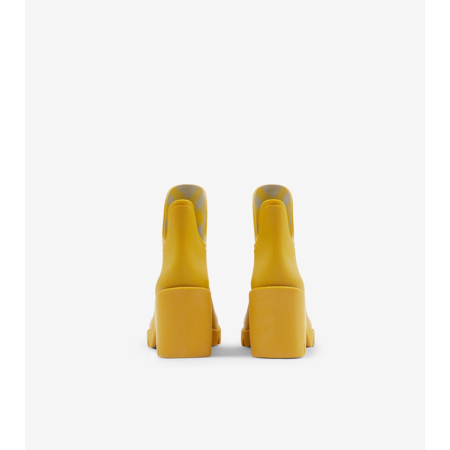 Rubber Marsh Heel Boots in Manilla Women Burberry® Official