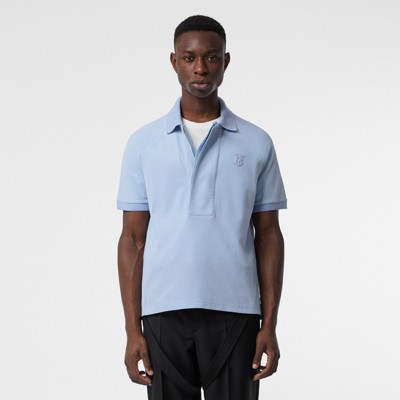 blue burberry polo shirt