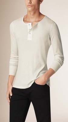 Long-sleeved Cotton Wool Henley