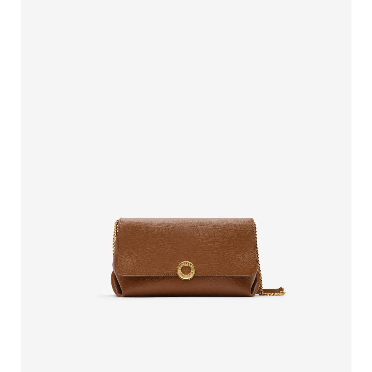  Graphic Leather Chain Strap Clutch