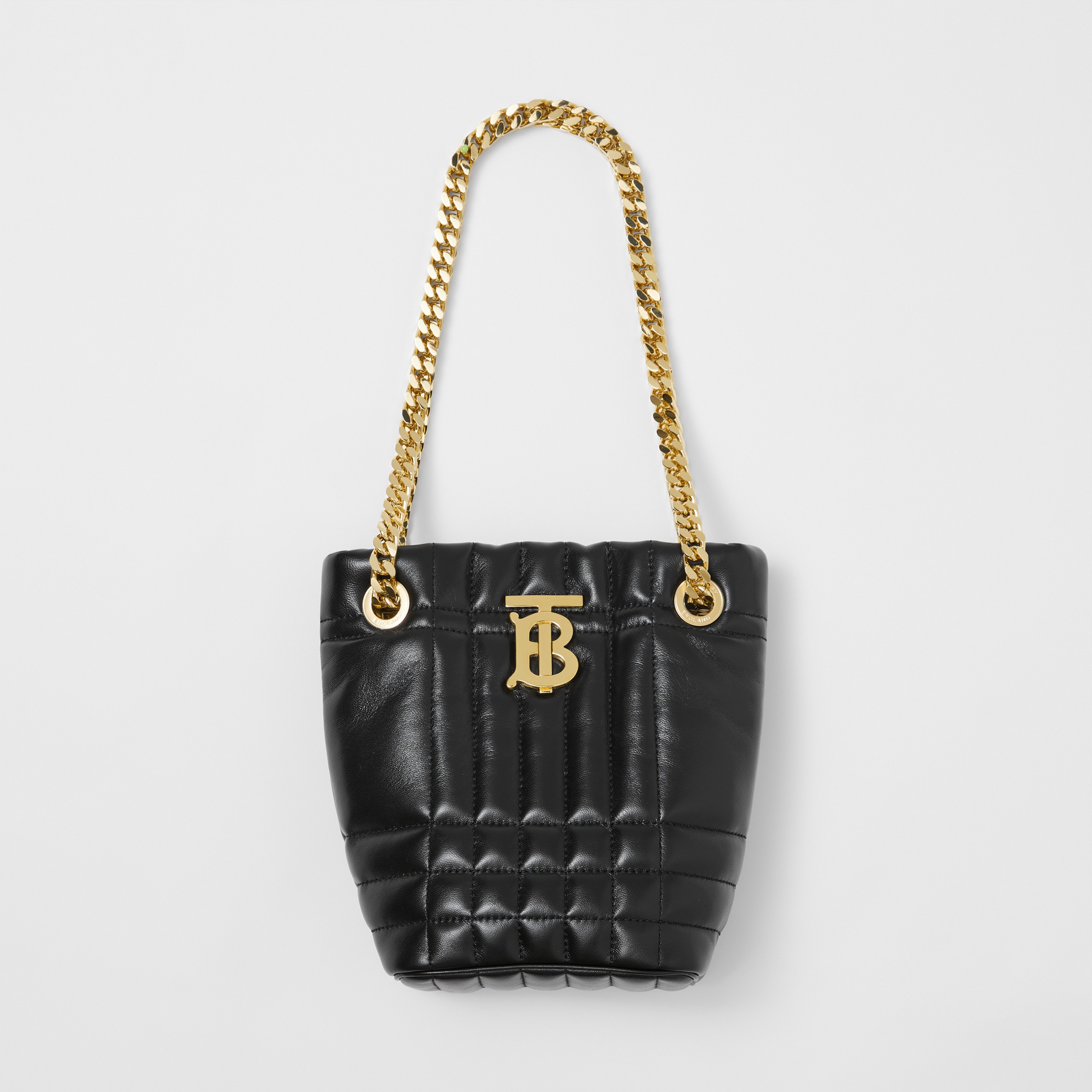 Bucket Bag „Lola“ im Miniformat aus gestepptem Lammleder (Schwarz) - Damen | Burberry® - 4