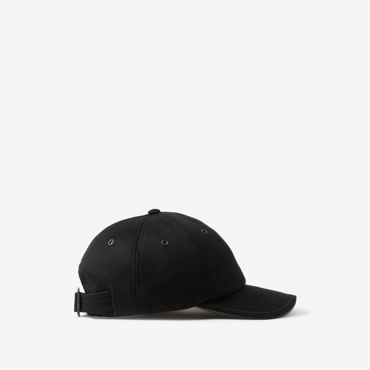 专属标识装饰羊绒棒球帽 (黑色) | Burberry® 博柏利官网