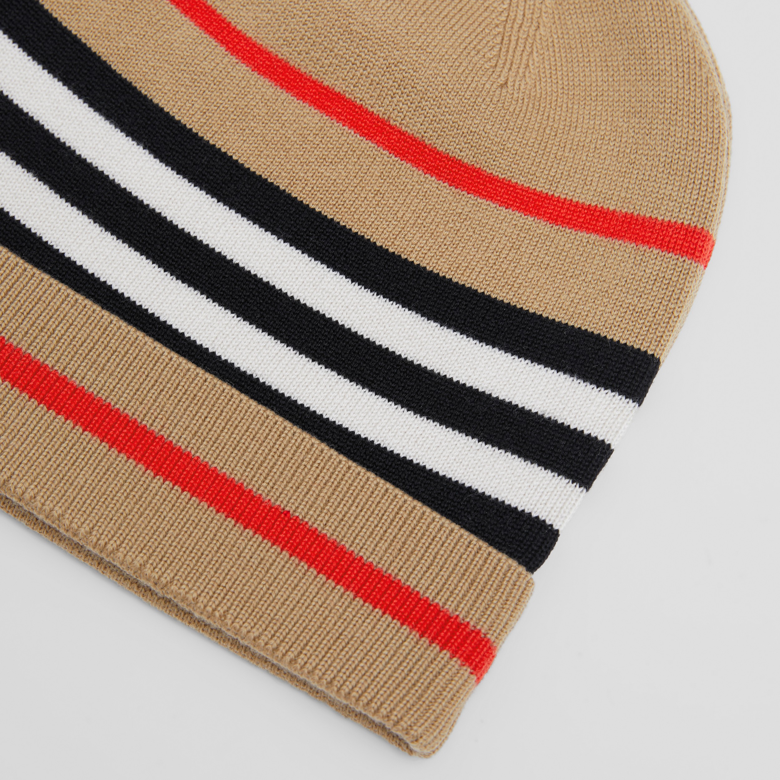 Striped Wool Blend Intarsia Beanie in Archive Beige - Children | Burberry® Official - 2
