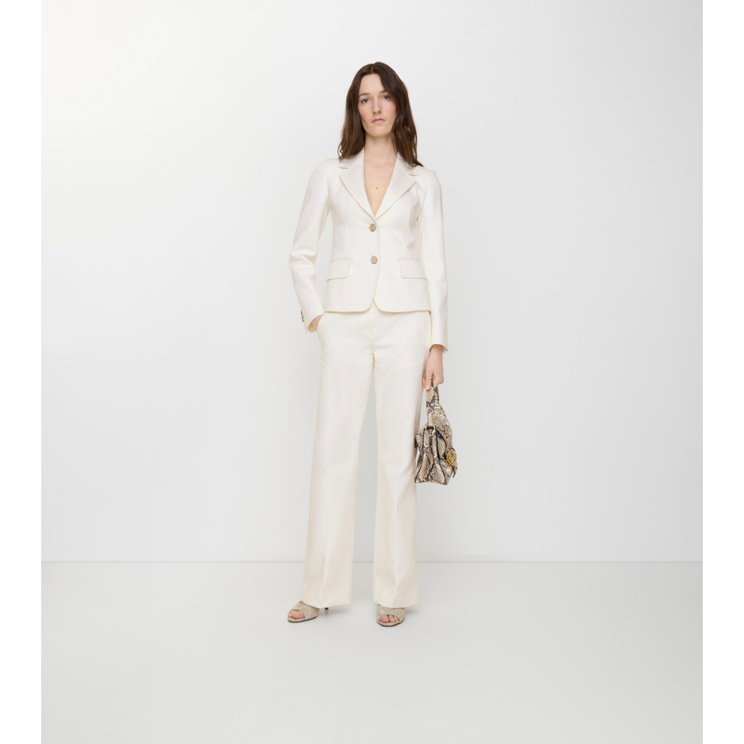 Cotton Blend Tailored Trousers - thumbnail 2