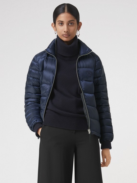 Women S Jackets Leather Bikers Er Burberry United Kingdom Down Filled Puffer Jacket In Navy