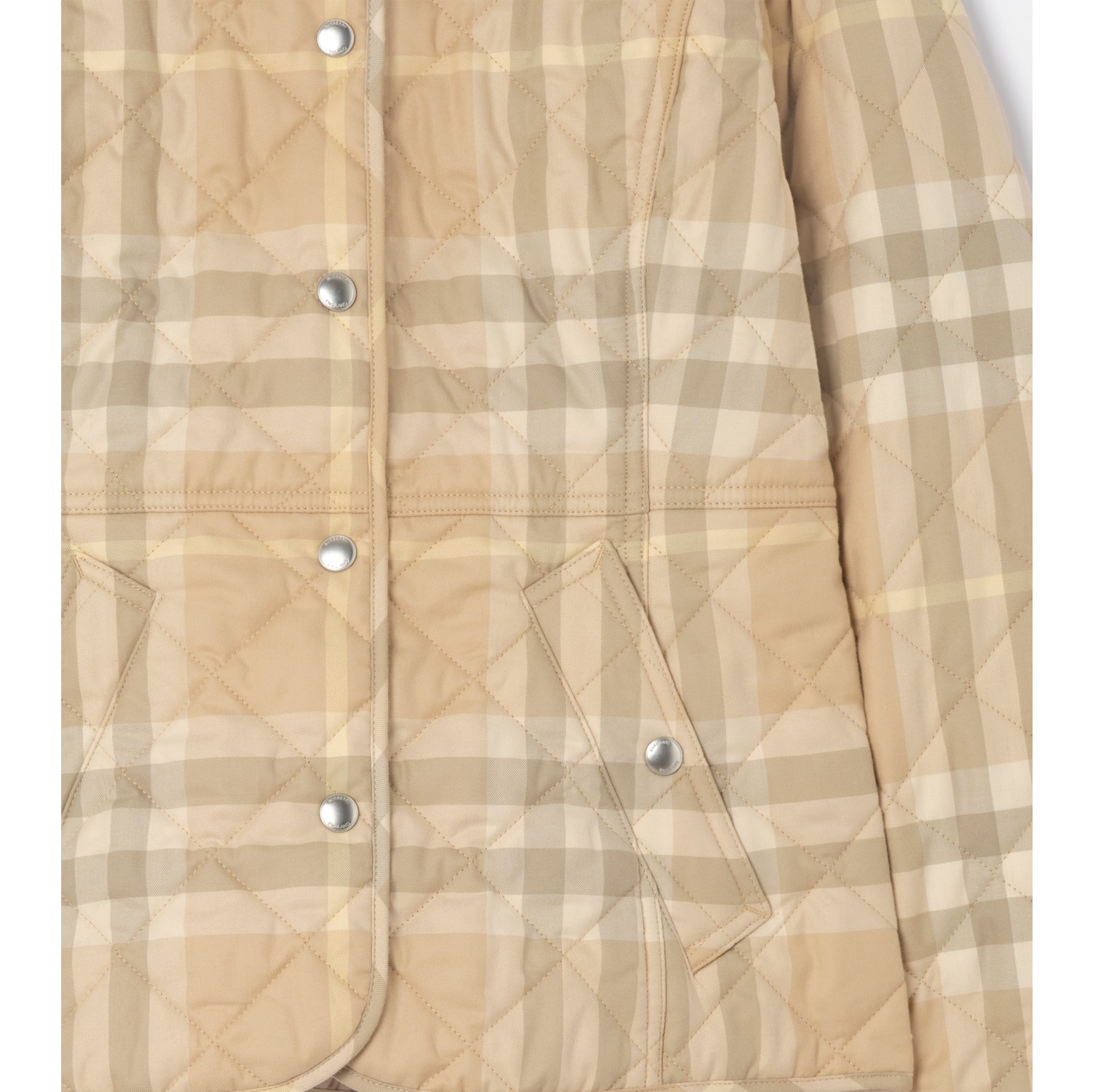 Check Quilted Cotton Twill Jacket