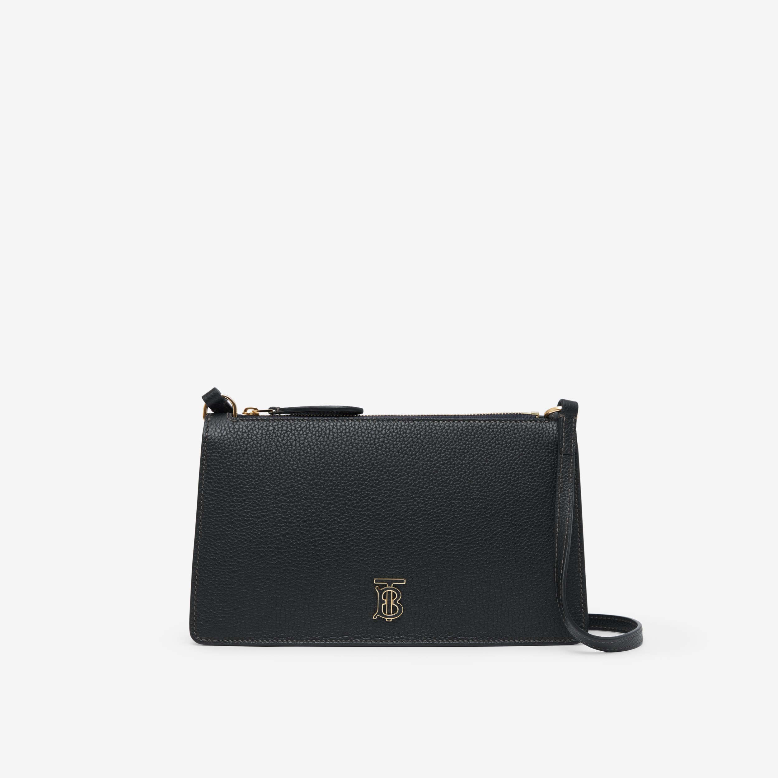 Bolso de hombro TB mini en piel granulada (Negro) - Mujer | Burberry® oficial - 1