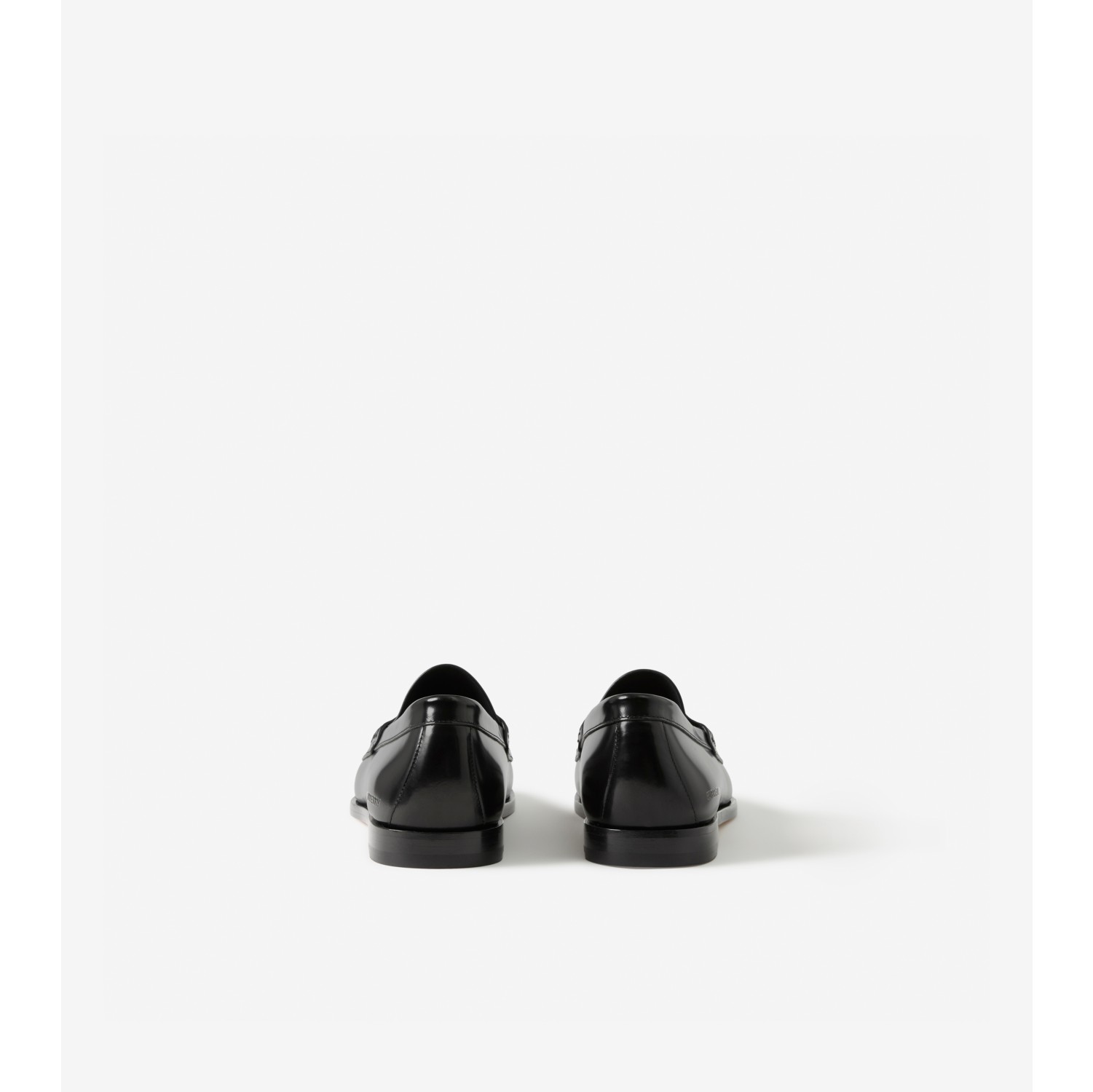 Coin Detail Leather Penny Loafers in Black - Men | Burberry® Official