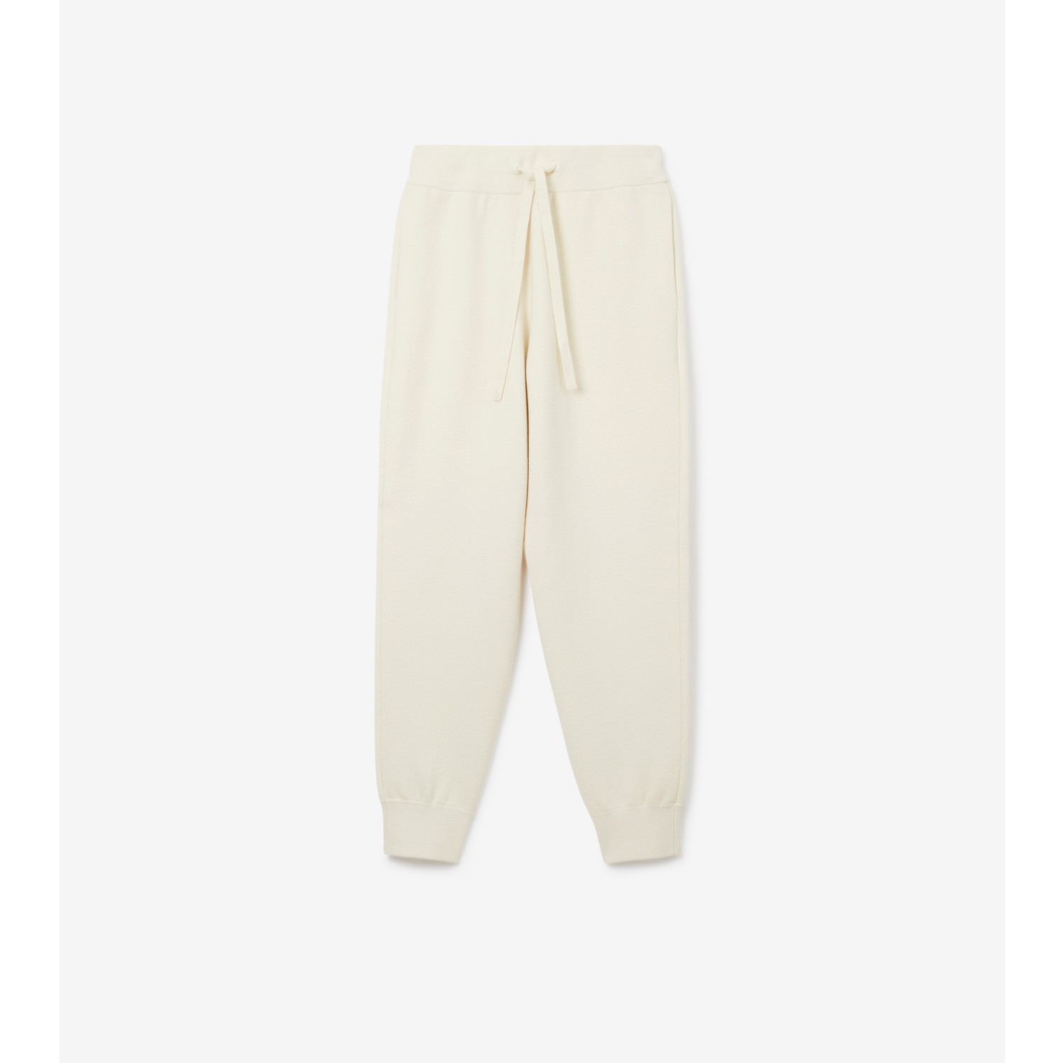 Cashmere Blend Jogging Pants in Natural white Women Cotton Nylon Burberry Official