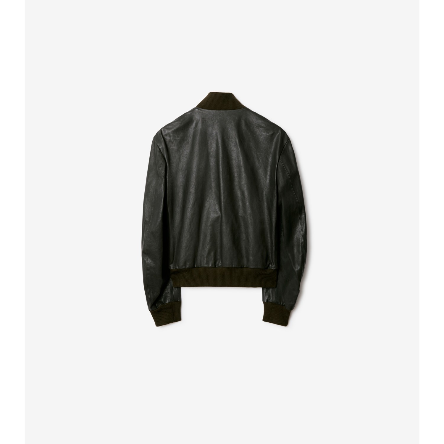 Leather Bomber Jacket in Onyx - Men