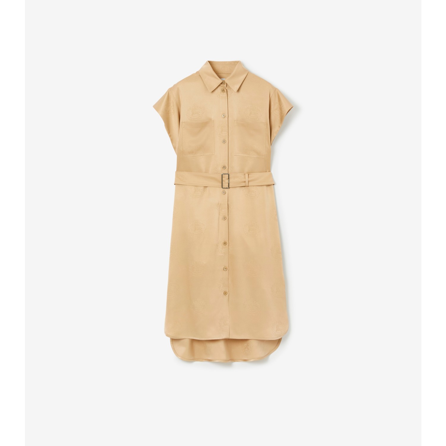 EKD Silk Dress in Soft Fawn - Women | Burberry® Official