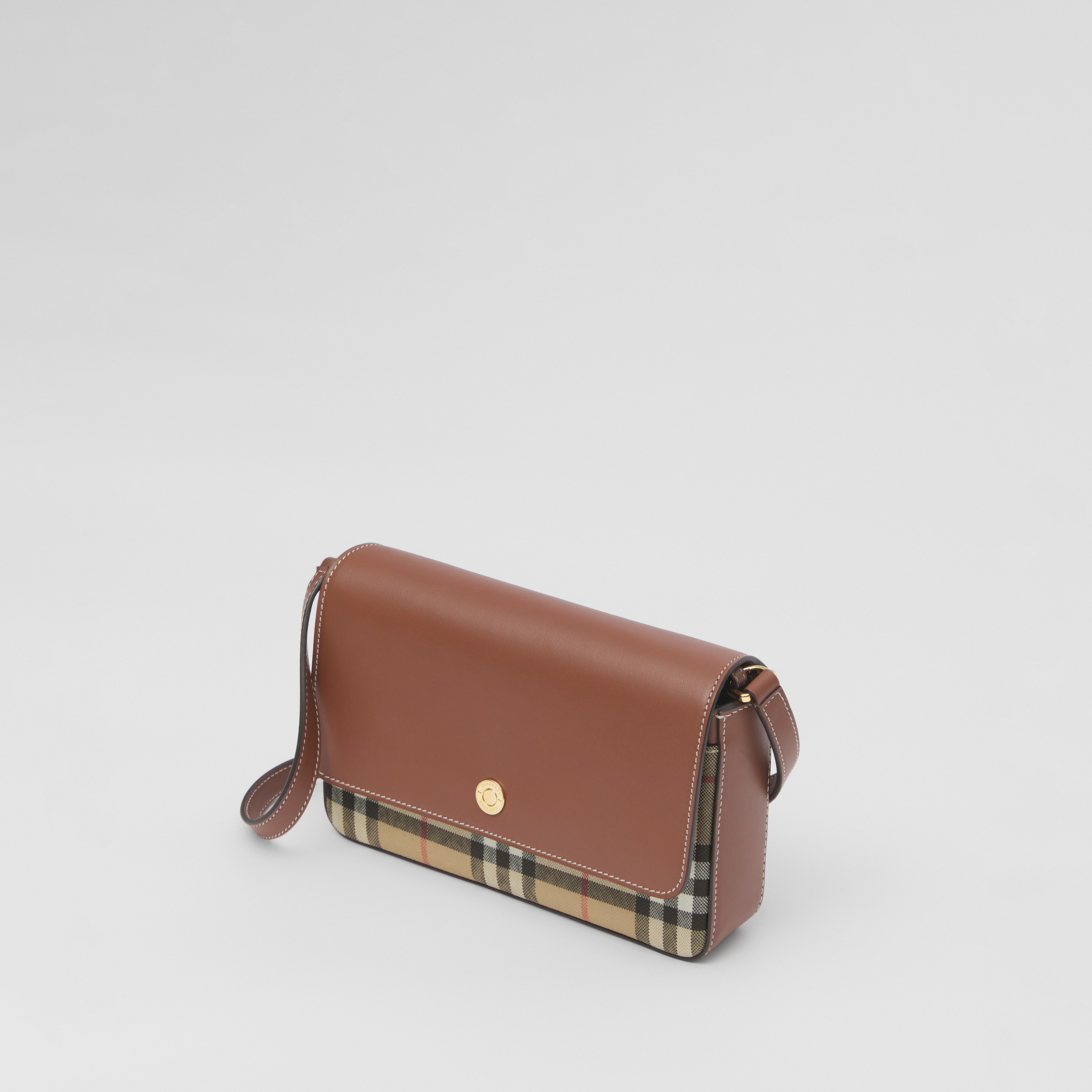 Tasche „Note“ im Kleinformat aus Vintage Check-Gewebe und Leder (Vintage-beige/hellbraun) - Damen | Burberry® - 4