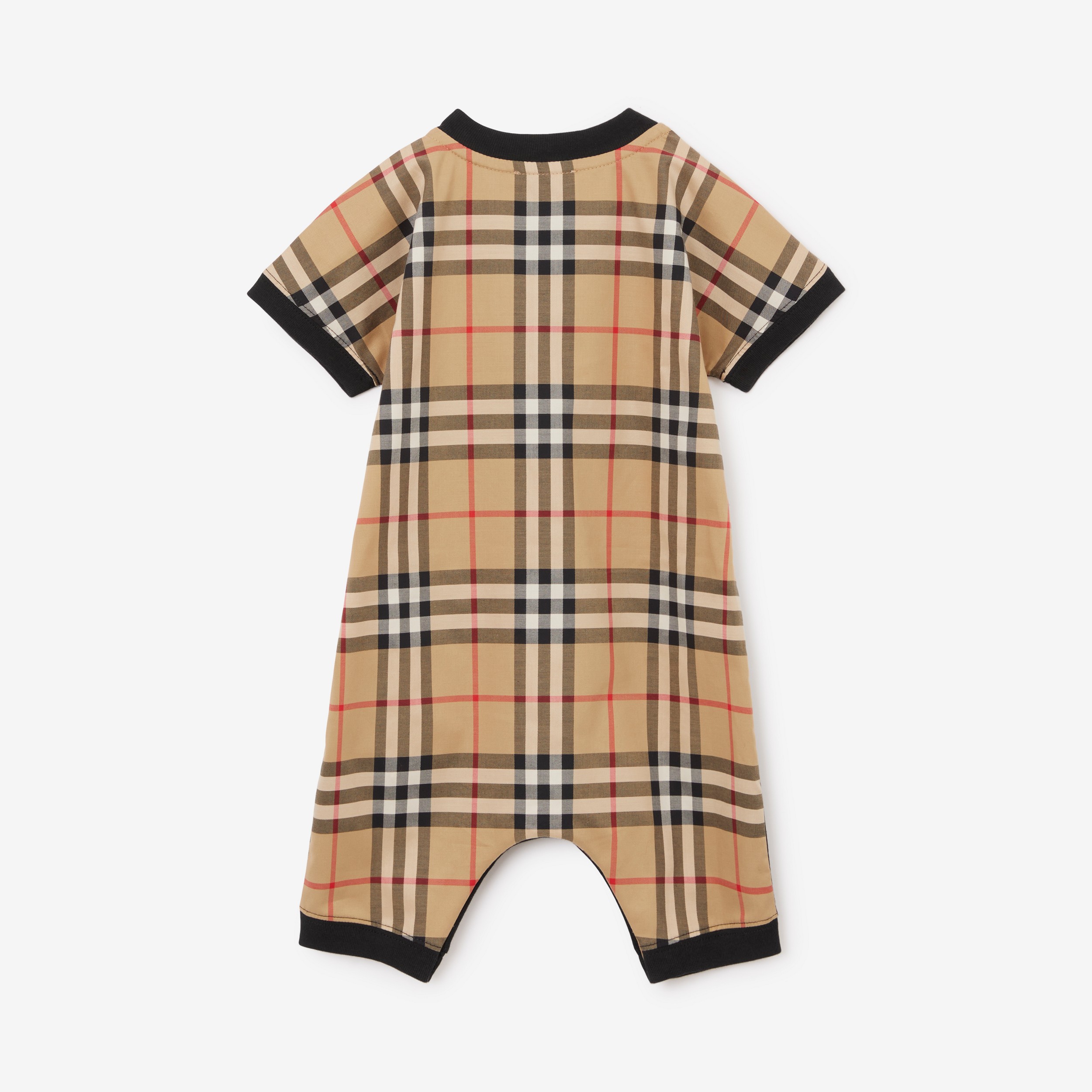 Combinaison en coton avec Check (Noir) - Enfant | Site officiel Burberry® - 2