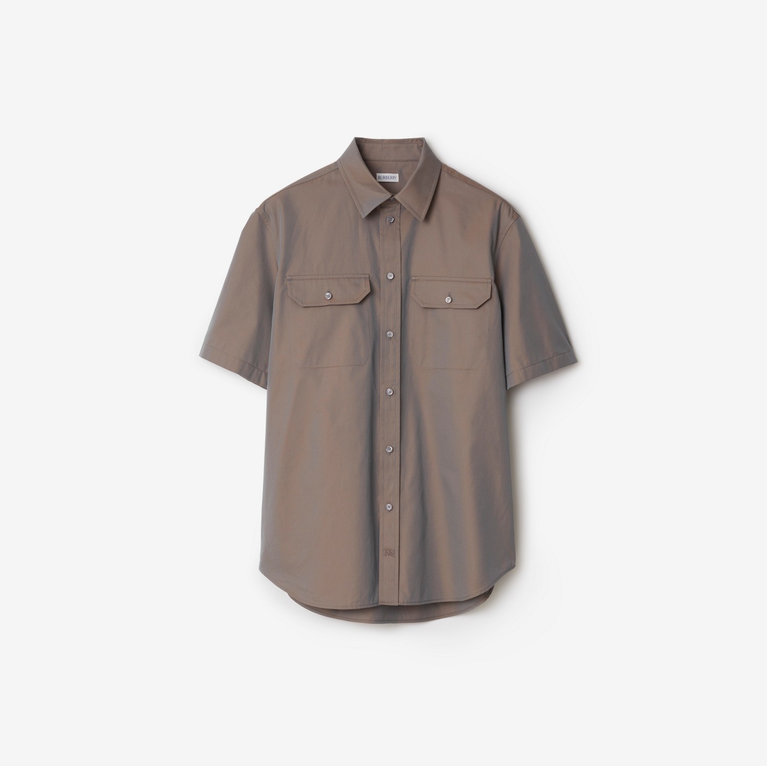 Cotton Shirt in Fog - Men | Burberry® Official