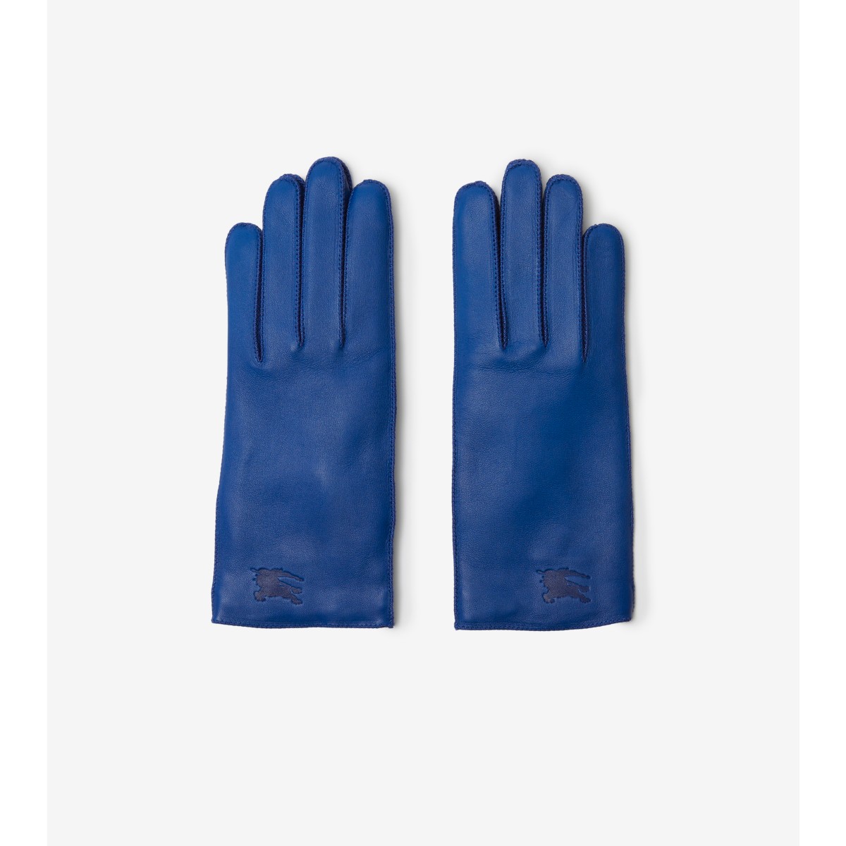 Burberry Ekd-debossed Leather Gloves In Knight