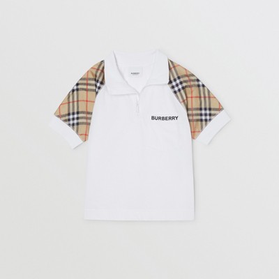 burberry check front t shirt