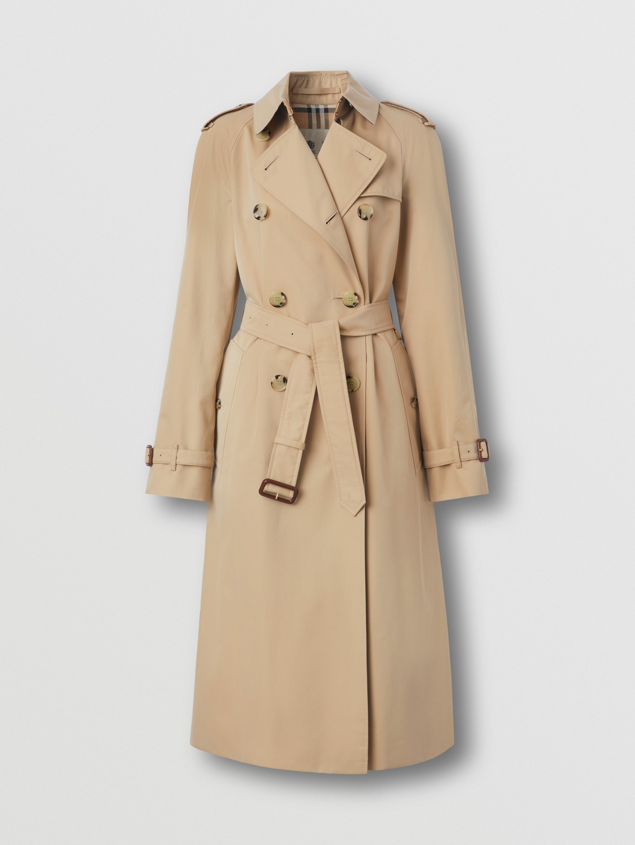 Burberry Cotton Double-breasted Trench Coat in Brown - Save 59% Womens Clothing Coats Raincoats and trench coats Natural 