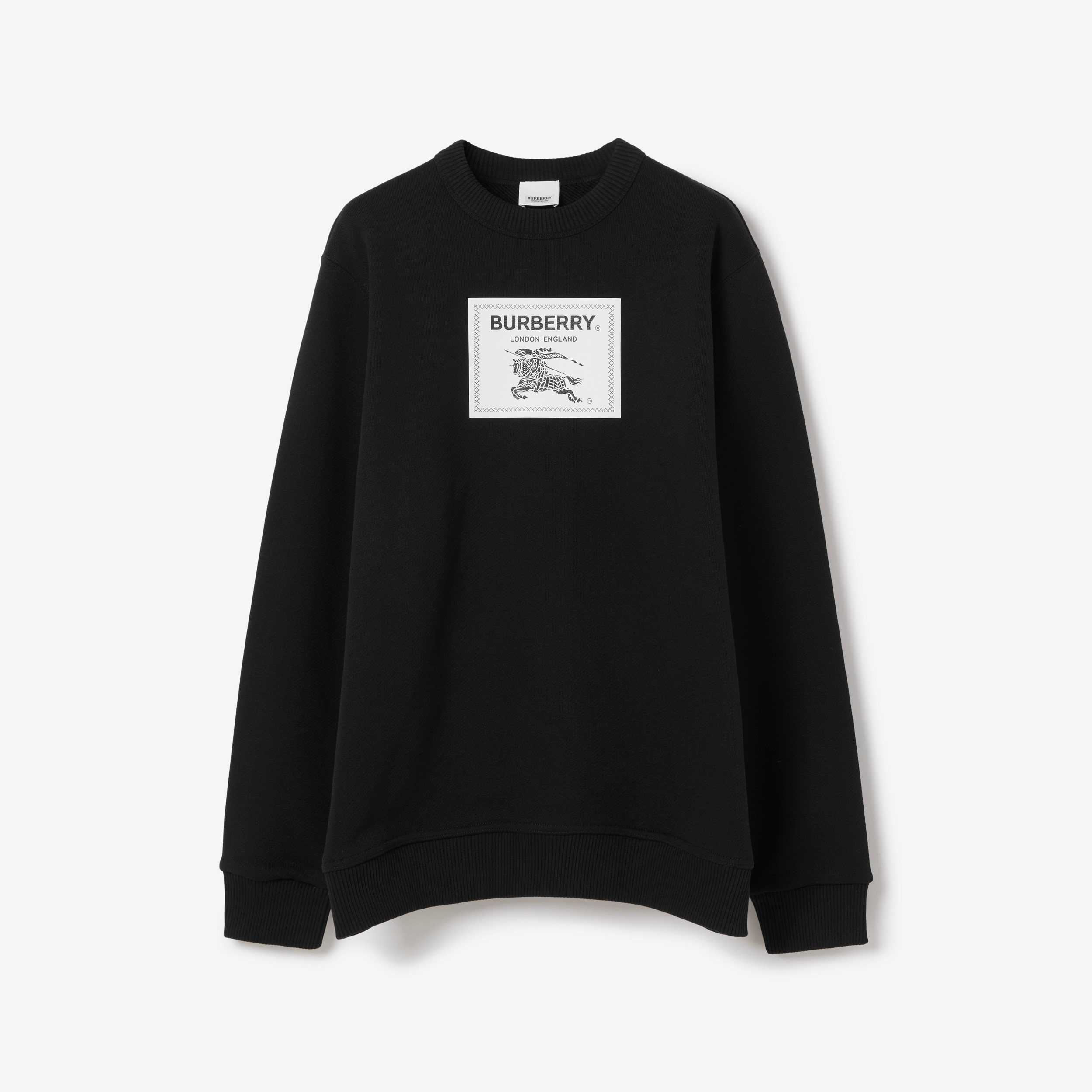 Prorsum Label Cotton Sweatshirt in Black - Men | Burberry® Official - 1