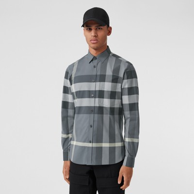 grey burberry shirt