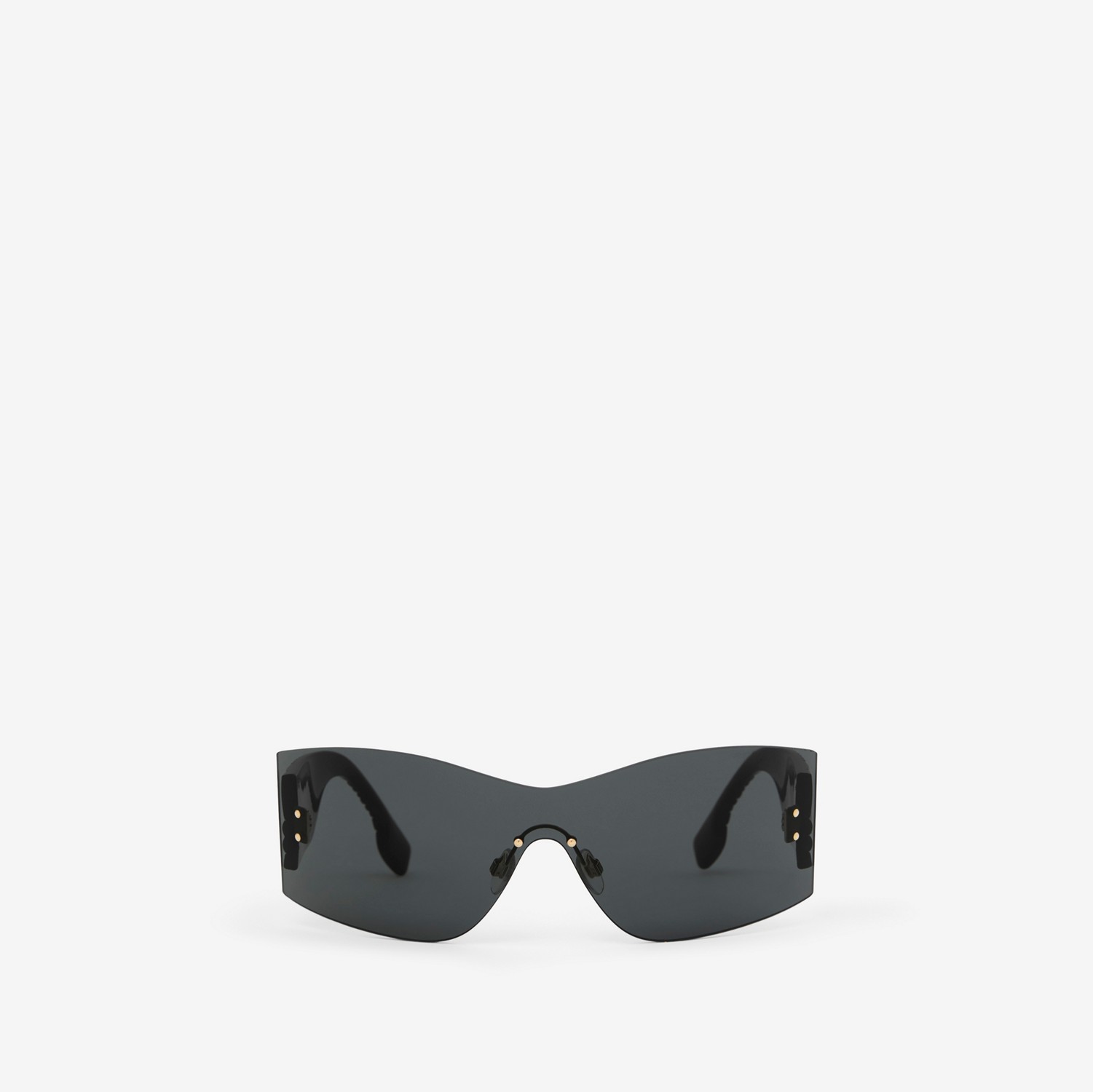 Monogram Motif Rectangular Shield Lola Sunglasses in Black/dark Grey - Women | Burberry® Official