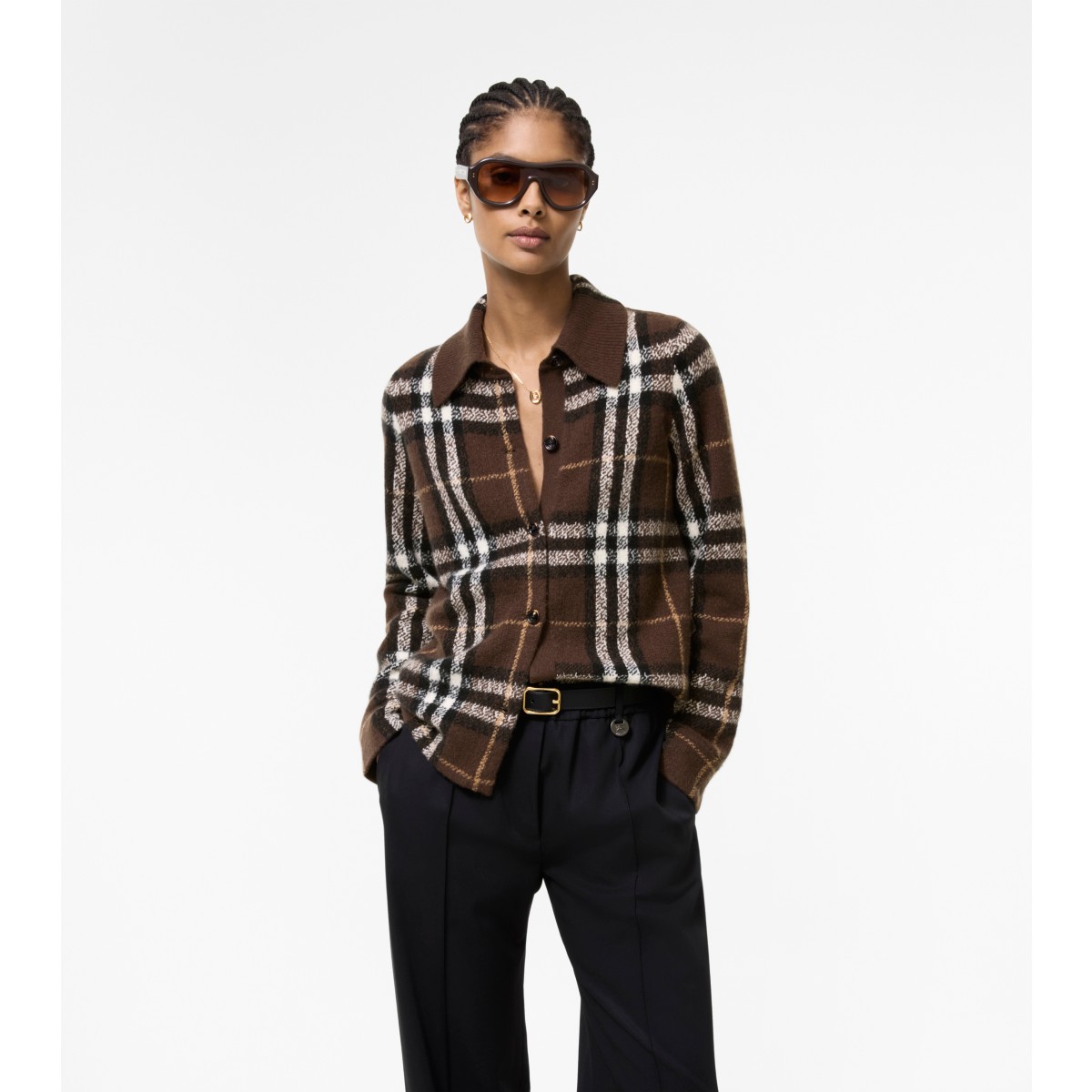  Check Cashmere Overshirt