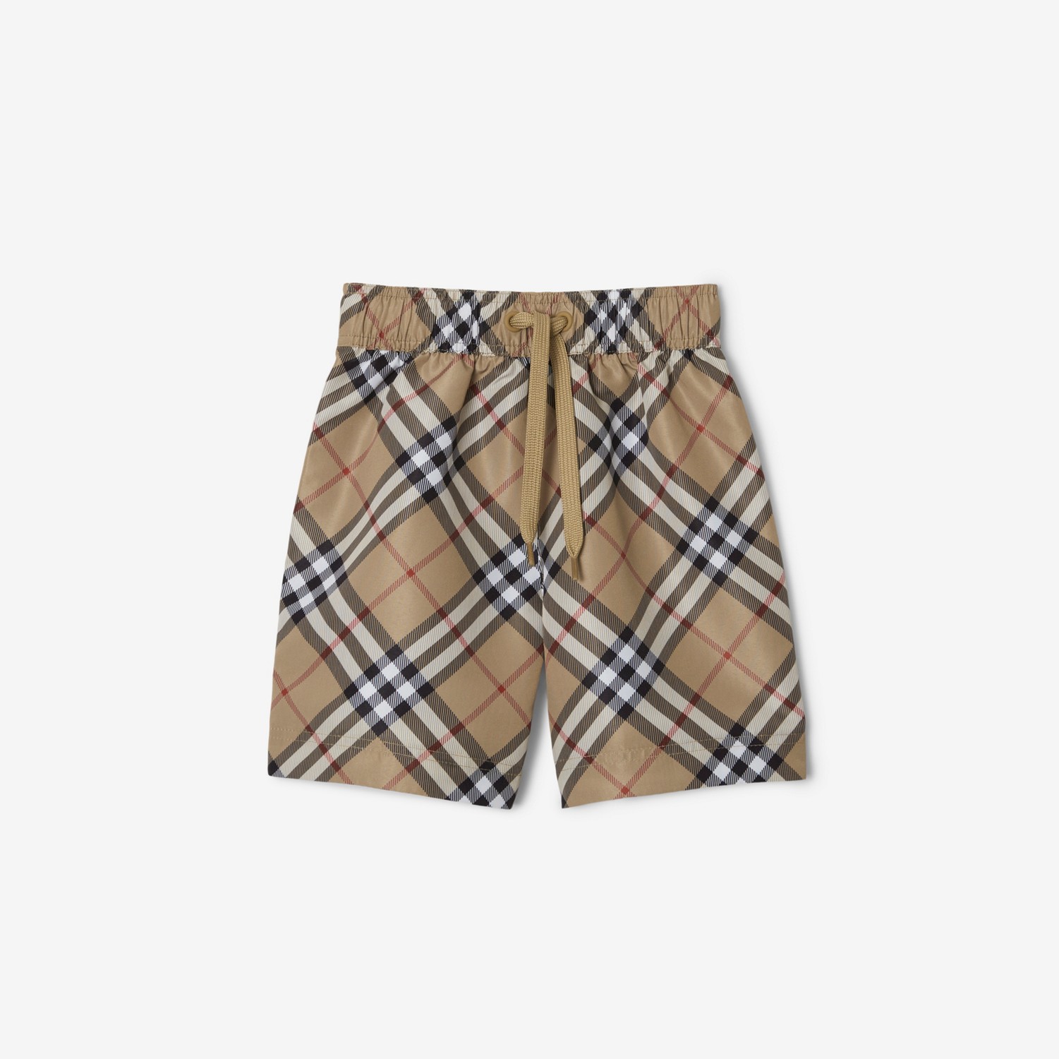 Check Swim Shorts in Archive Beige - Children | Burberry® Official