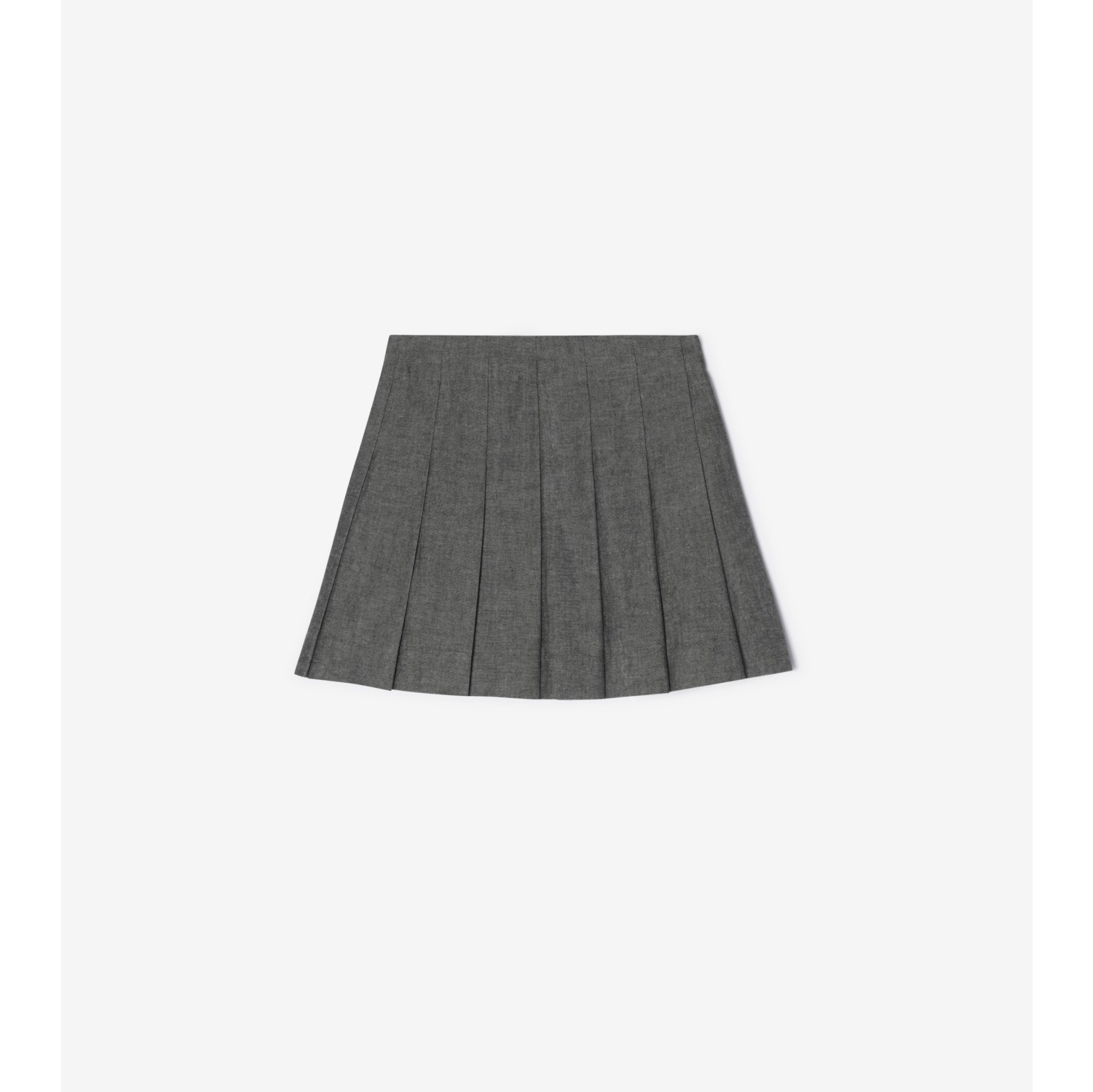 Check Trim Cotton Skirt