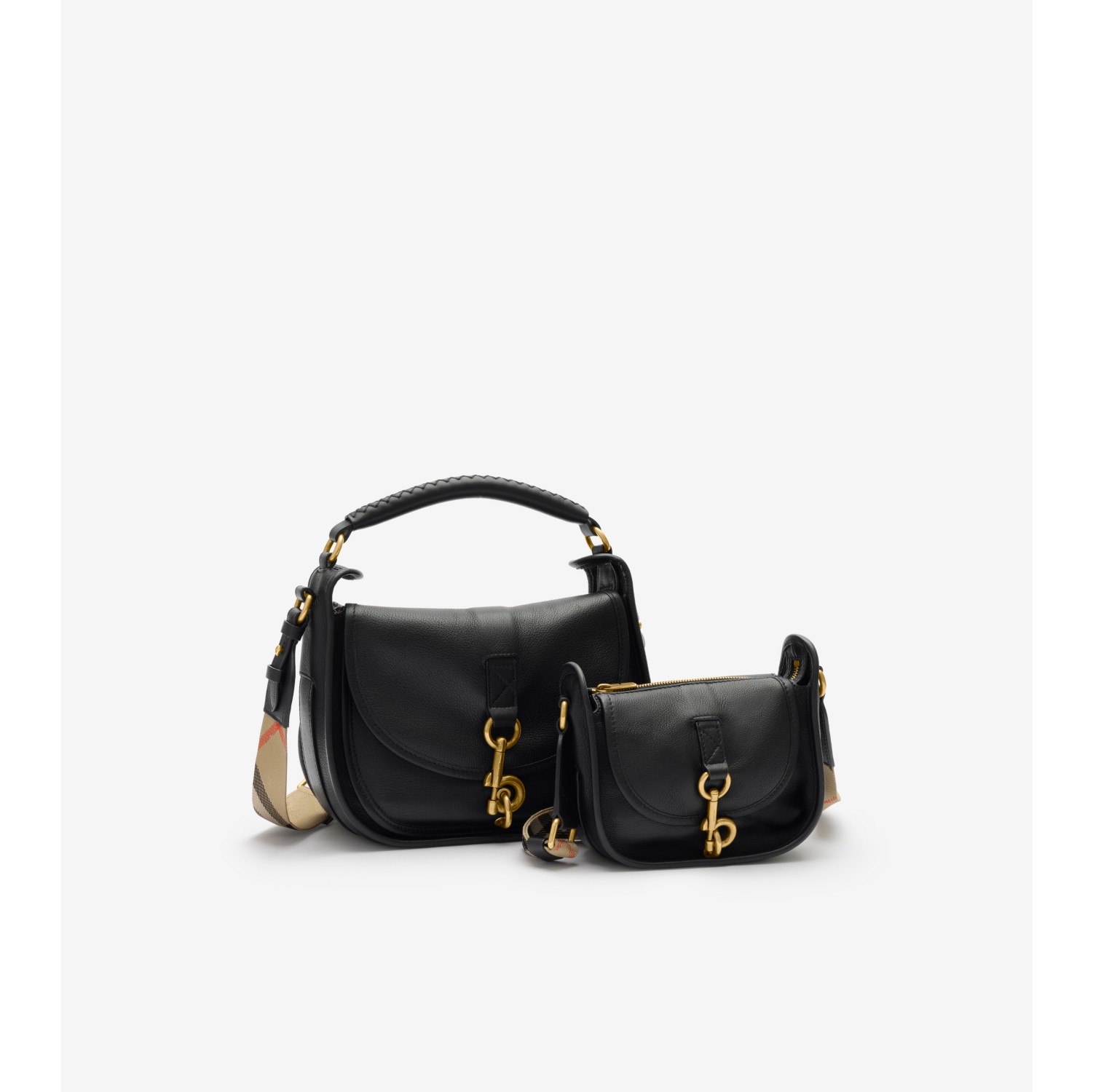 Mini B Clip Messenger Bag in Black - Women | Burberry® Official