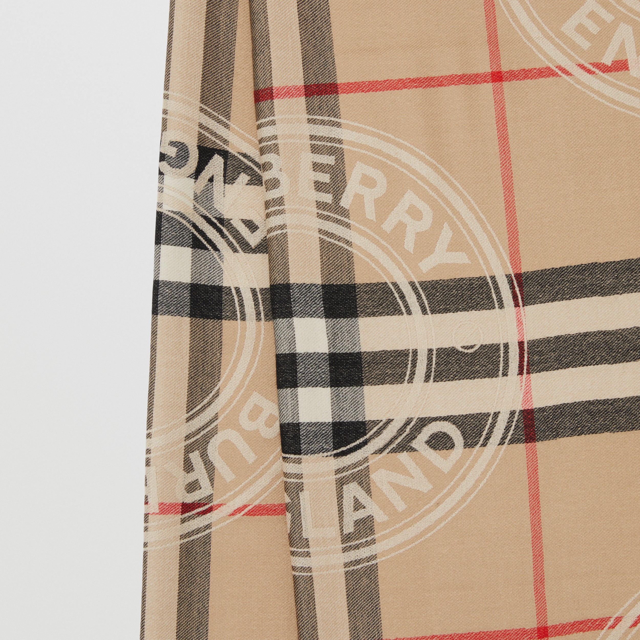 Montage Print Silk Cashmere Scarf in Archive Beige | Burberry® Official - 2