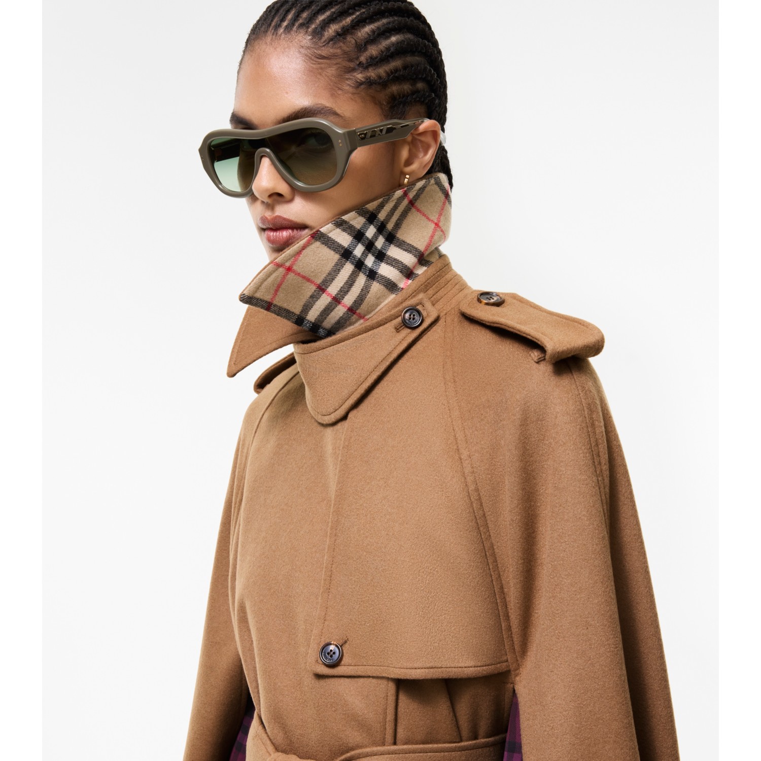 Cashmere Belmont Trench Cape - thumbnail 7