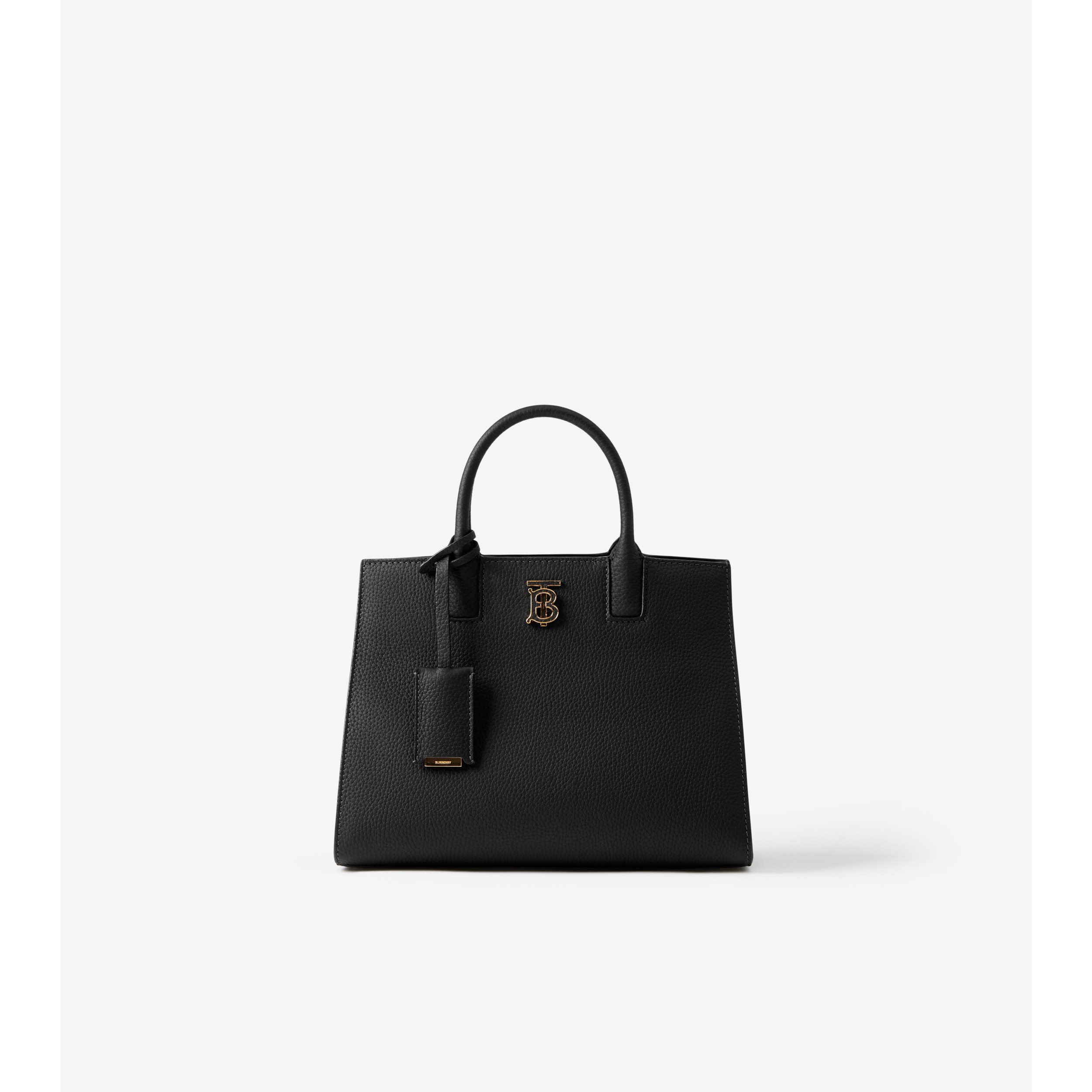 Burberry Black Leather Tote Bag Burberry