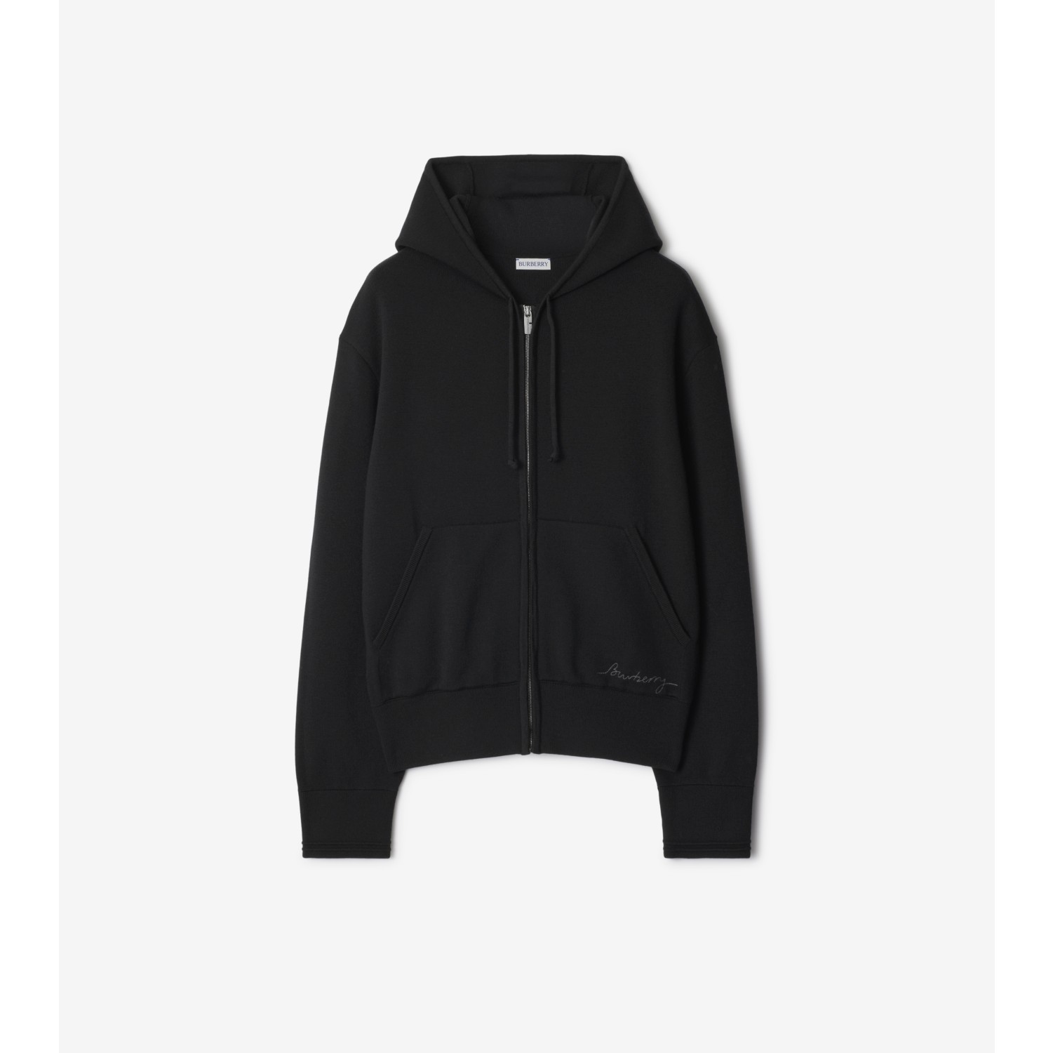 Hoodie zippé en laine mélangée