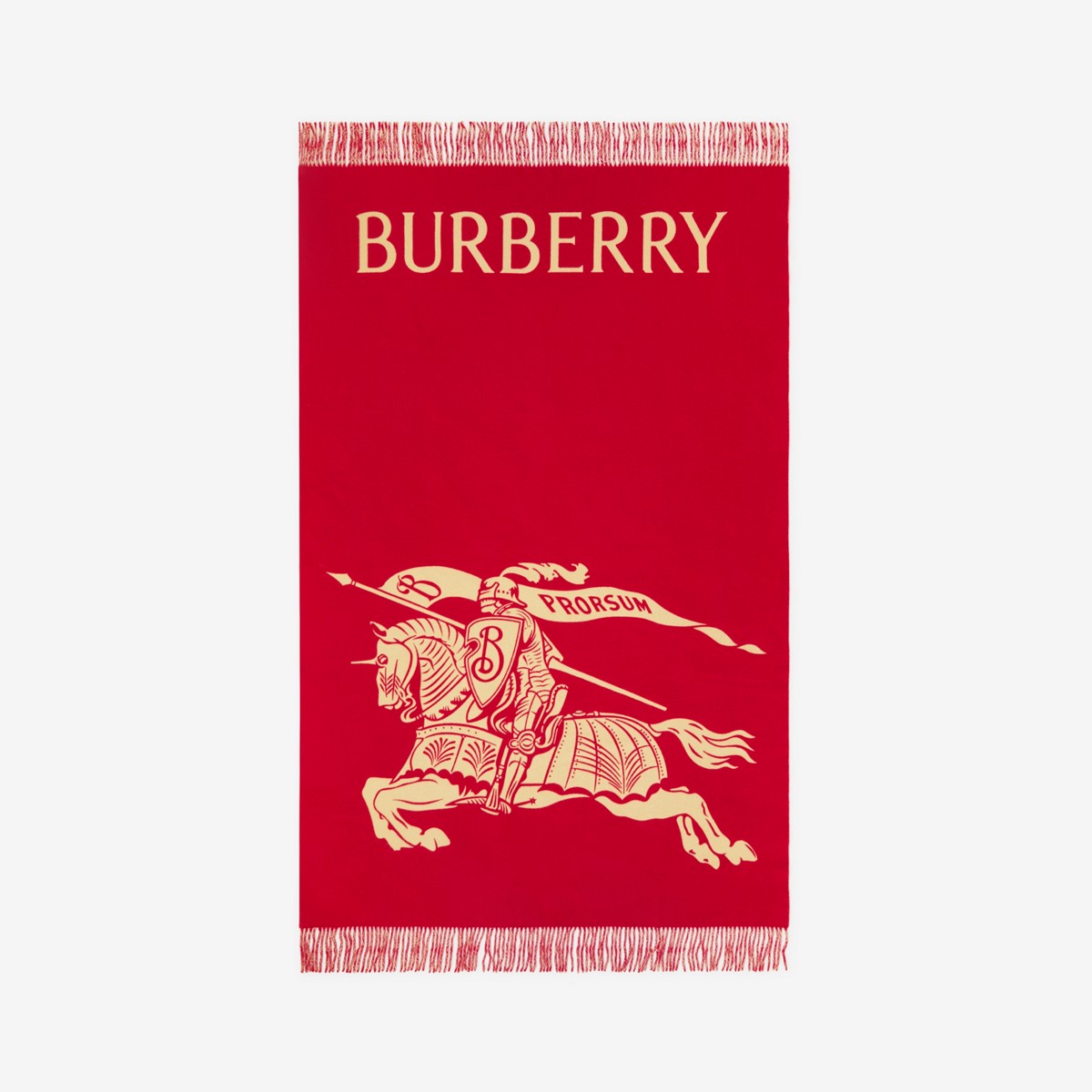 Burberry Ekd Cashmere Blanket In Pillar/sherbet