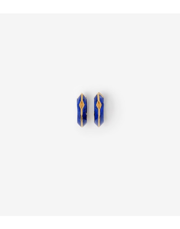 Lapis Large Hollow Hoop Earrings