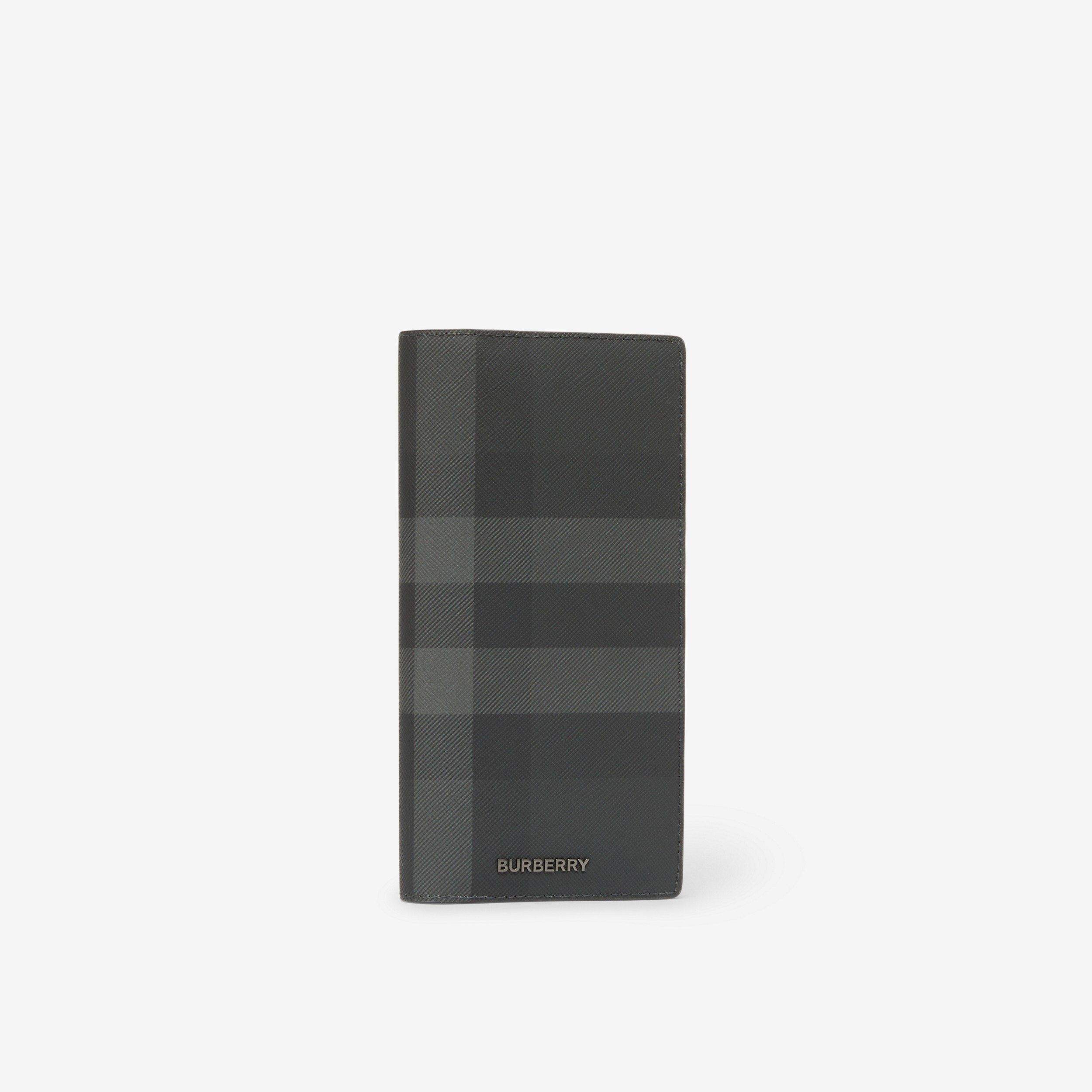 Brieftasche im Kontinentalformat aus Karogewebe in Anthrazit und Leder (Anthrazitfarben) - Herren | Burberry® - 2