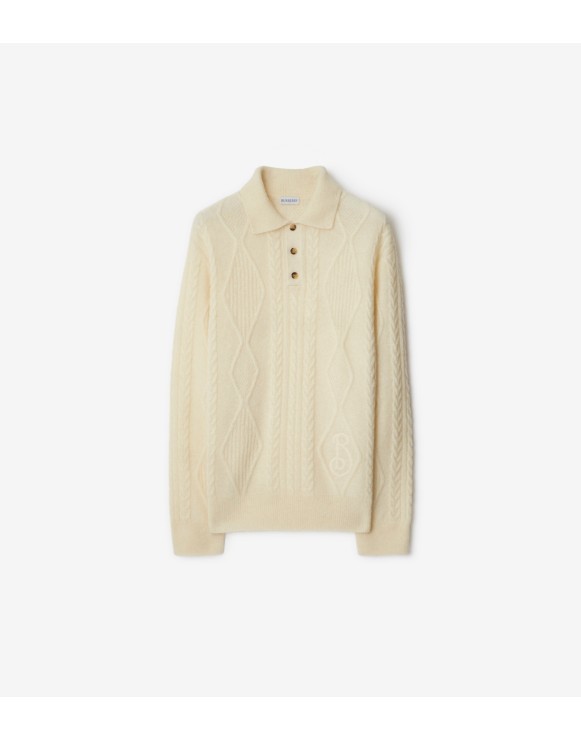 Aran Wool Blend Polo Shirt