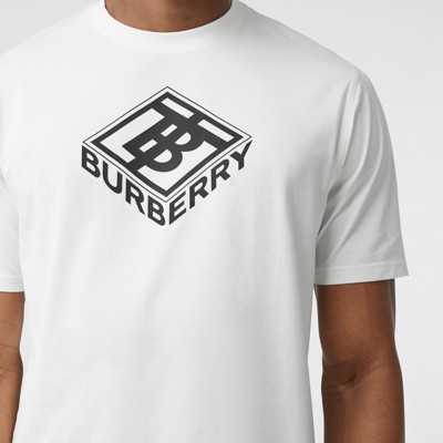 Logo Graphic Cotton T-shirt in White 