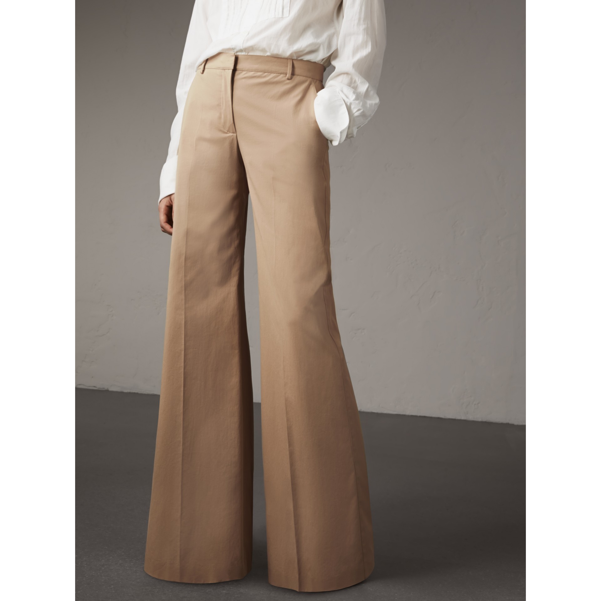 camel wide leg trousers womens