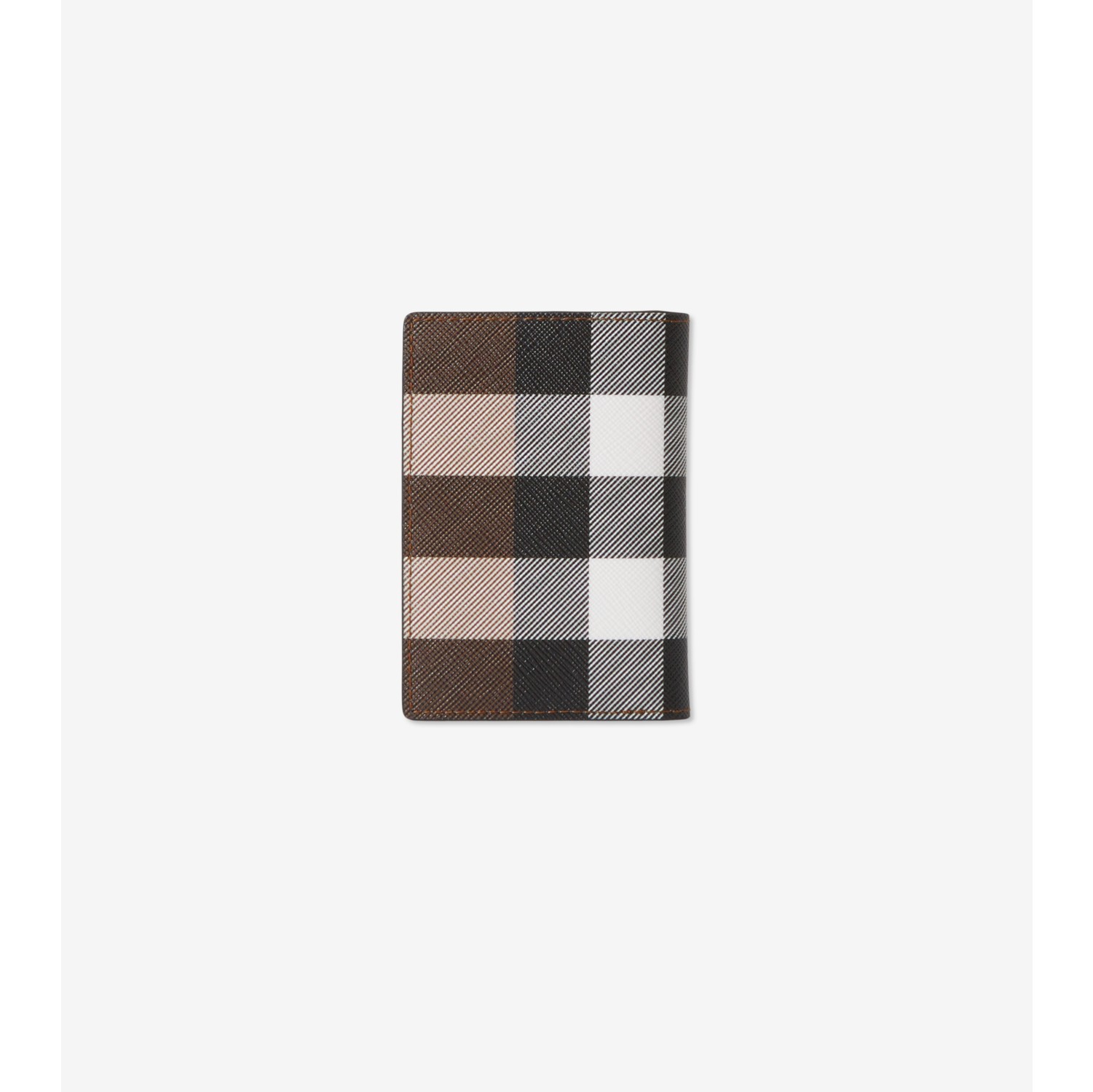 Check Folding Card Case in Dark birch brown - Men, Canvas | Burberry® Official