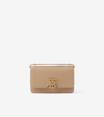 Mini TB Bag in Oat beige - Women, Leather | Burberry® Official