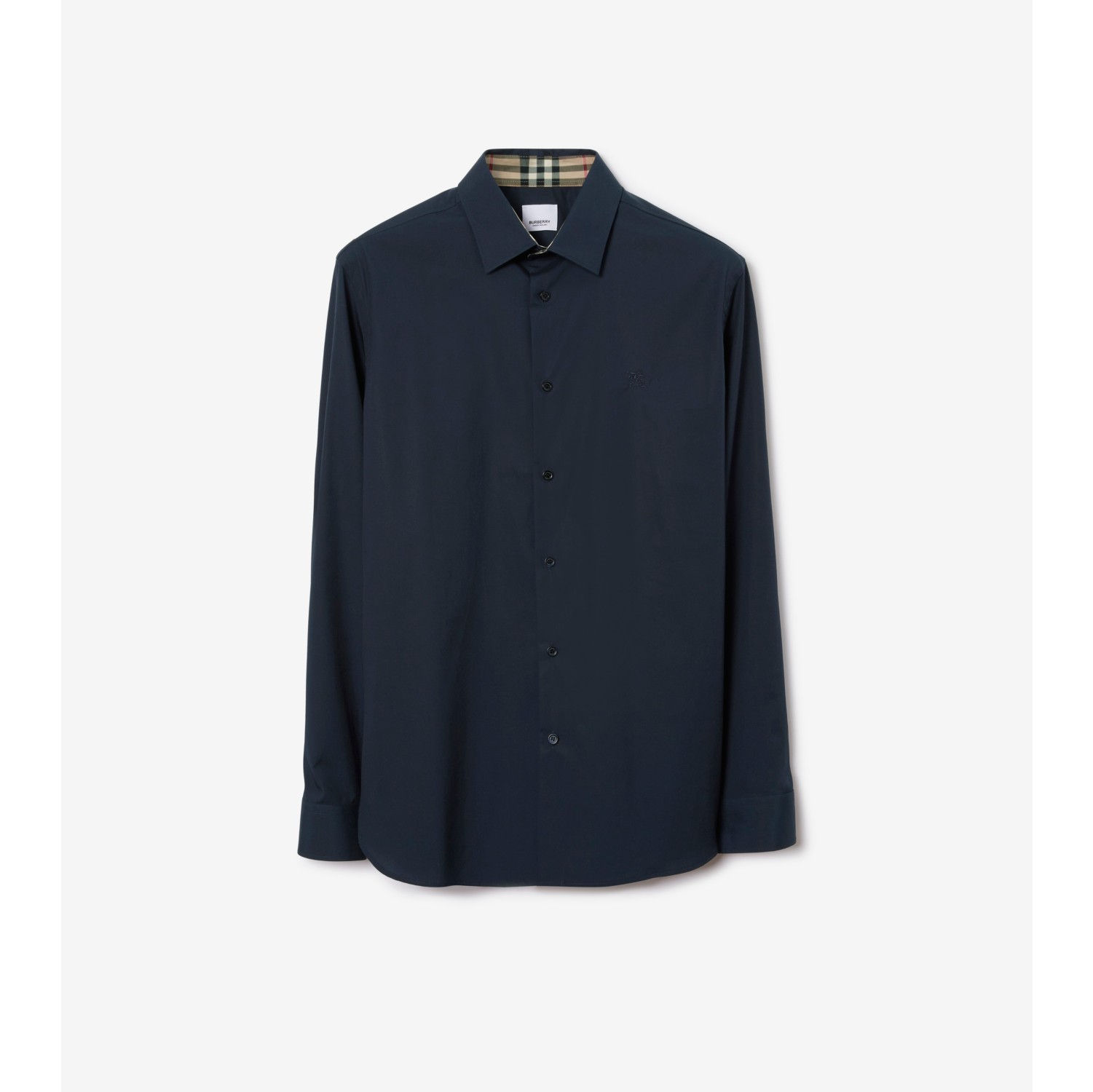 EKD Stretch Cotton Shirt in Navy - Men | Burberry® Official