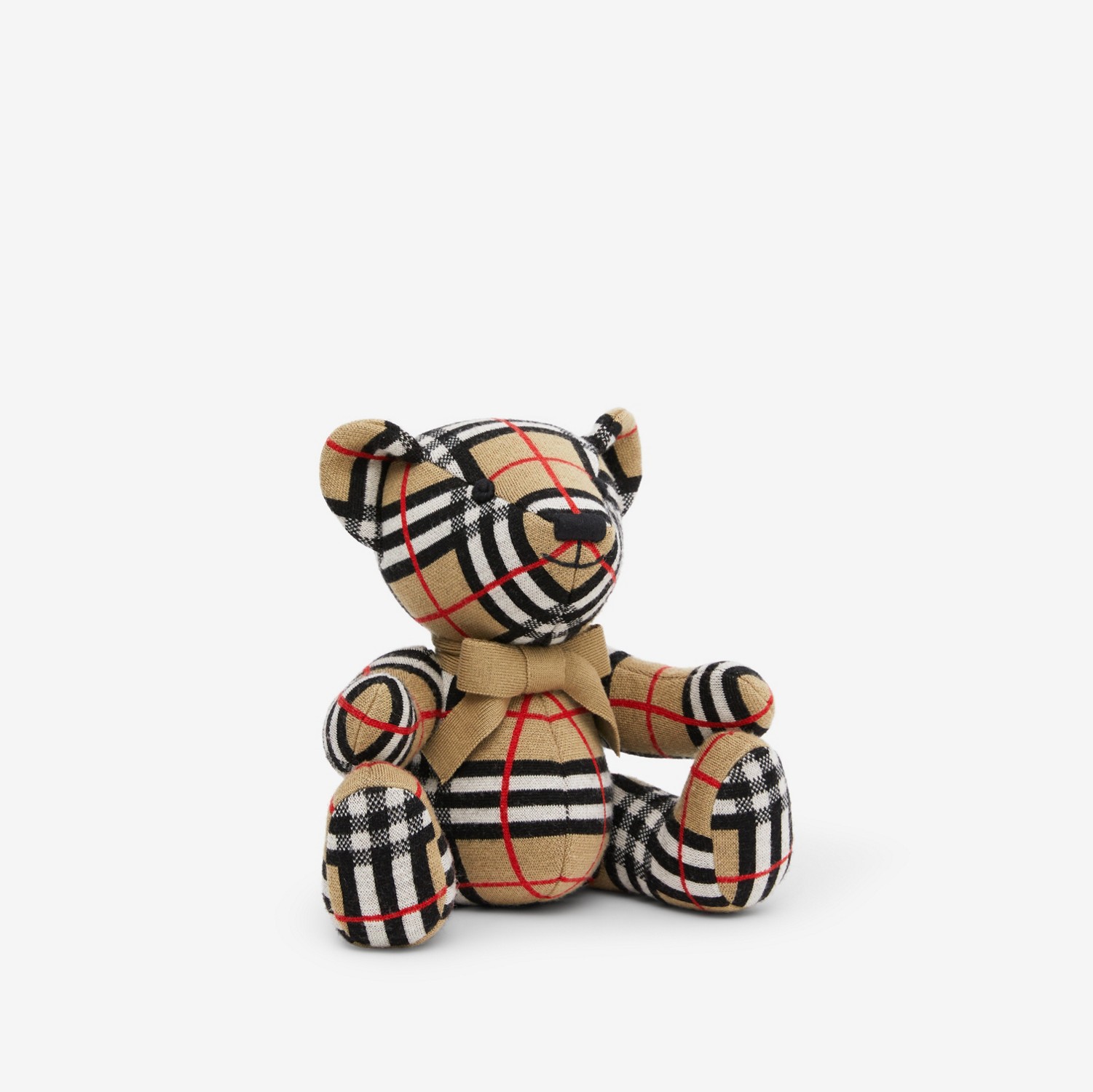 Check Wool Thomas Bear in Archive Beige | Burberry® Official